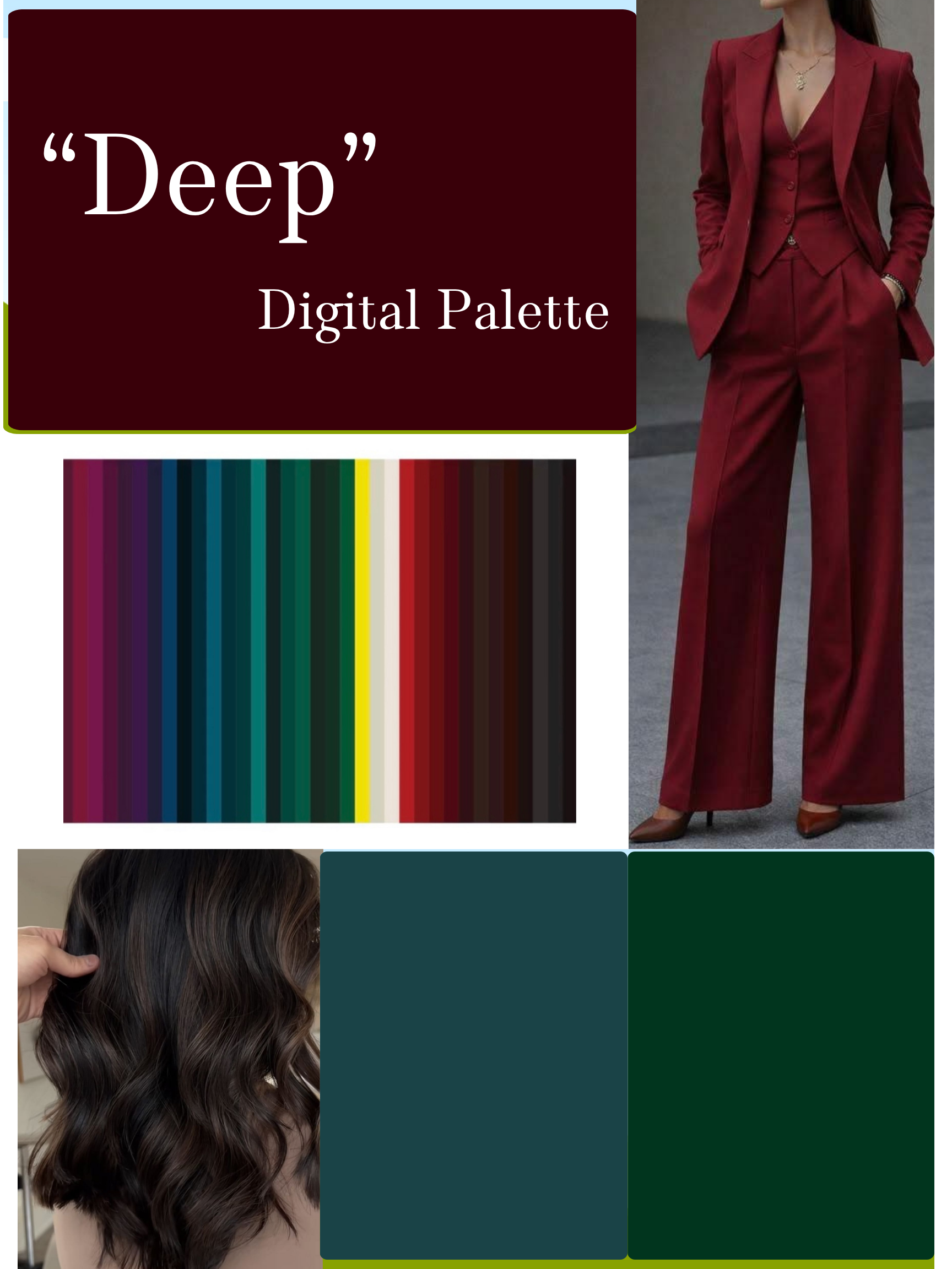 Digital Colour Analysis 9-Page Wallet/Guide: Deep Palette