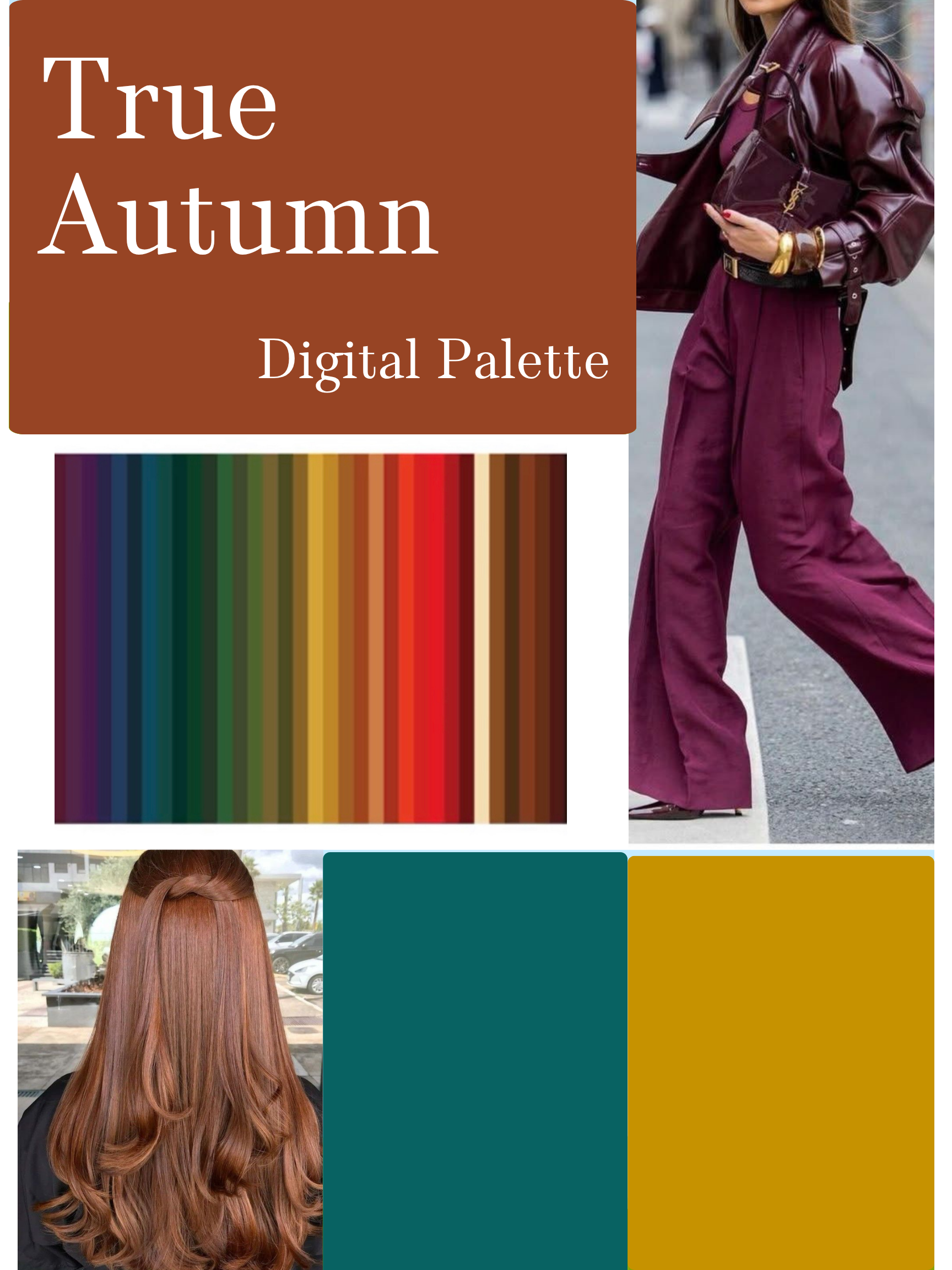 Digital Colour Analysis 9-Page Wallet/Guide: True Autumn Palette