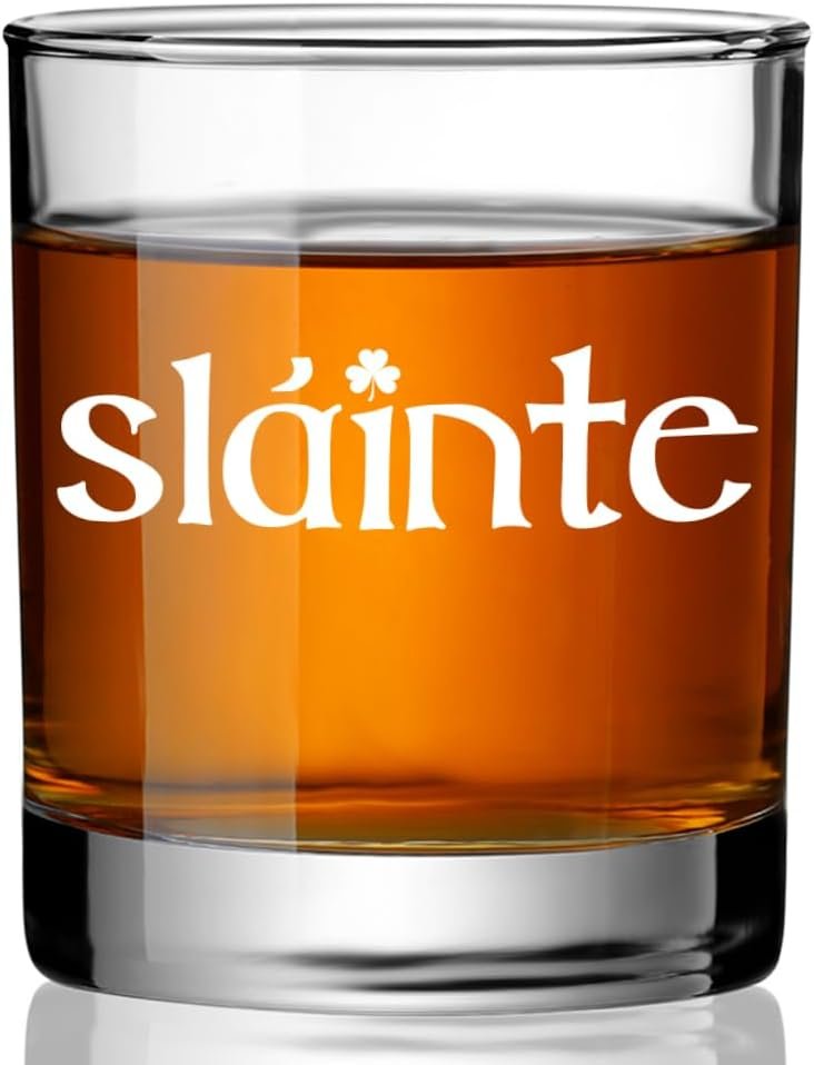 St Patrick's Day Gifts - Slainte - Stemless Wine Glass Irish Gifts for Women,Men,Friends,Sister,Wife,Husband,Ireland Souvenirs St Patrick's Day Decor Leprechaun Accessories