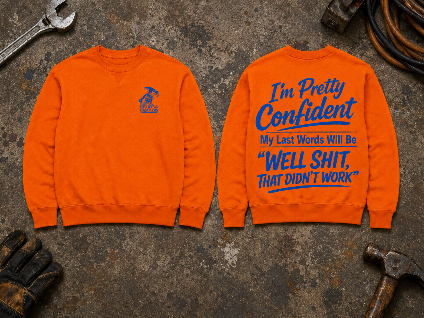 Orange Sweatshirts in a Gritty Workshop.png
