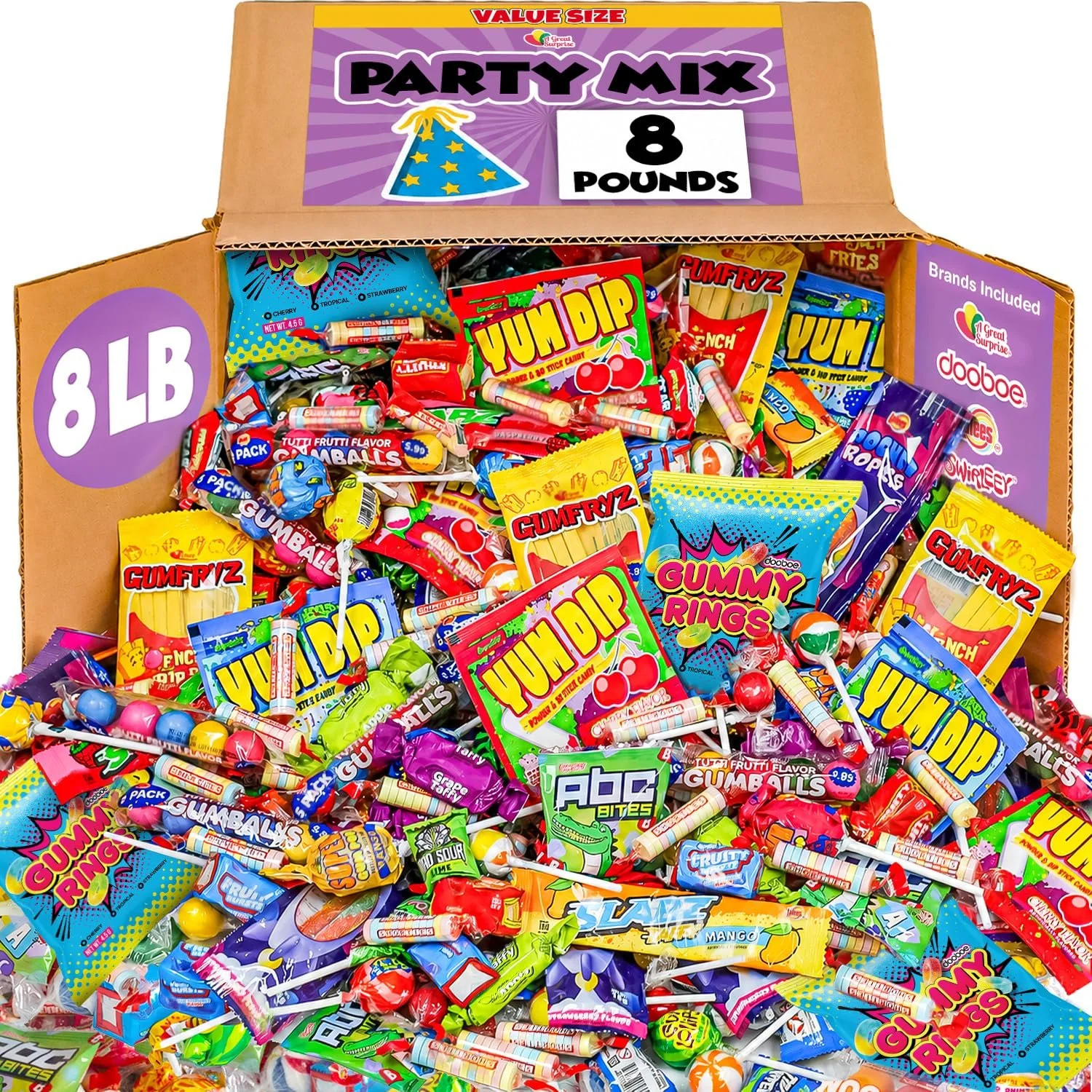 Bulk Candy Mix, 8 lb – Parade Throws, Pinatas, Parties & Offices | Big Bulk Candies for Pinatas, Gifting, Birthdays, Offices, School, Claw Machine