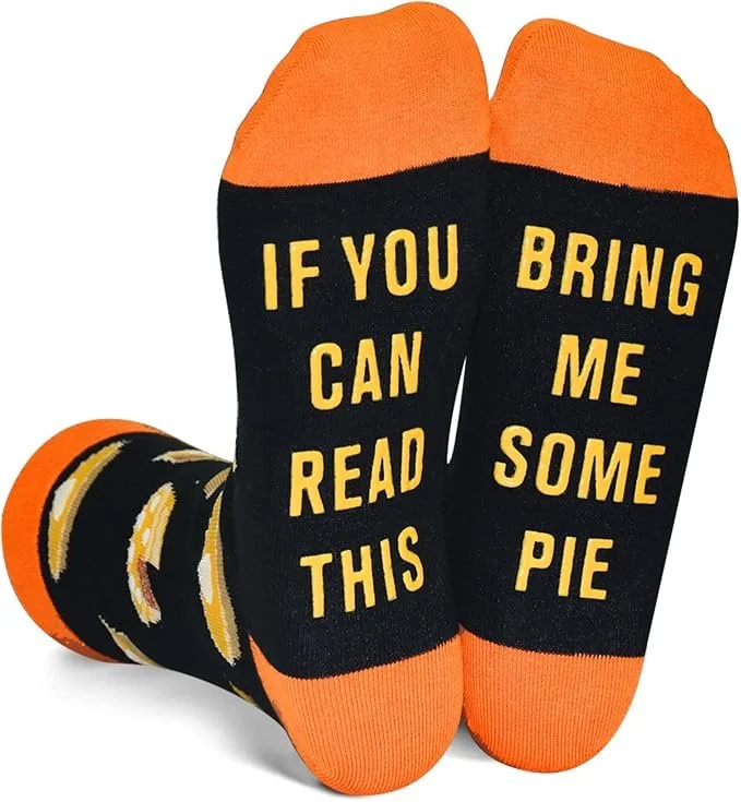 GOLIN If You Can Read This Funny Saying Non-Slip Socks, Novelty Gifts for Men Women Teens Food Lover
