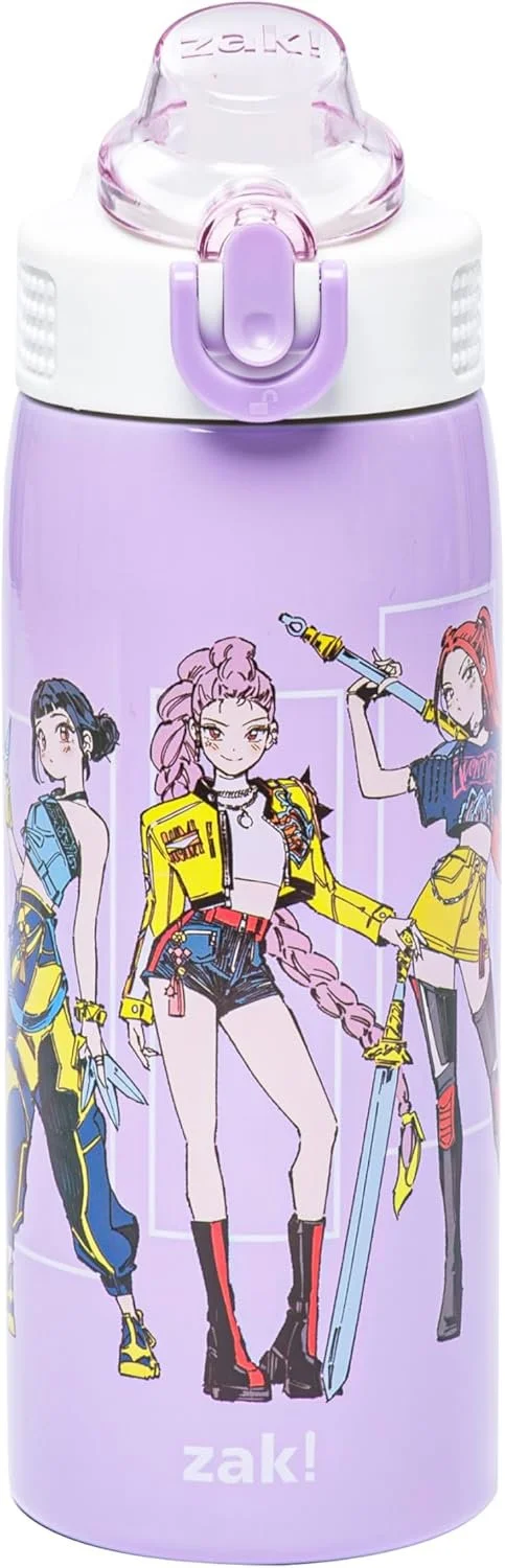 Zak Designs KPop Demon Hunters 19oz Stainless Steel Kids Water Bottle