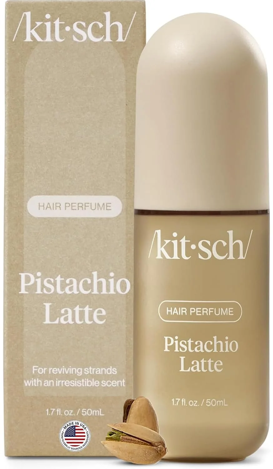Kitsch Hair Perfume for Women – Hair Spray & Body Mist – Pistachio Latte | Clean, Deodorizing & Patented Odor-Eliminating Technology – Freshen Hair, Body & Pillows – Made in USA – 50mL