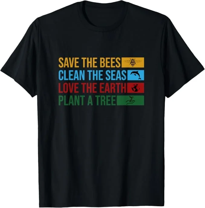 Earth Day 2022 Planet Environmental Science Save The Bees T-Shirt