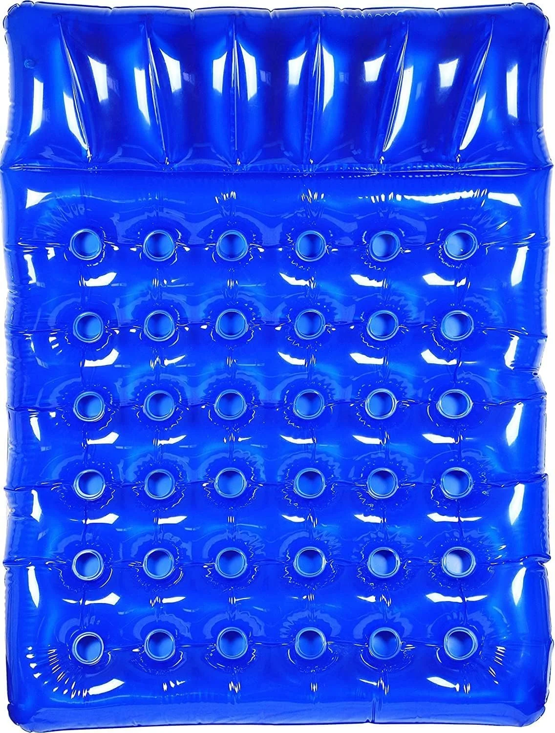 Greenco Giant Inflatable Double Mattress Pool Lounger Float, 78 Inch Blue Swimming Pool Float with Pillow Headrest for Pool or Lake, Swimming Pool Party Lounge Raft