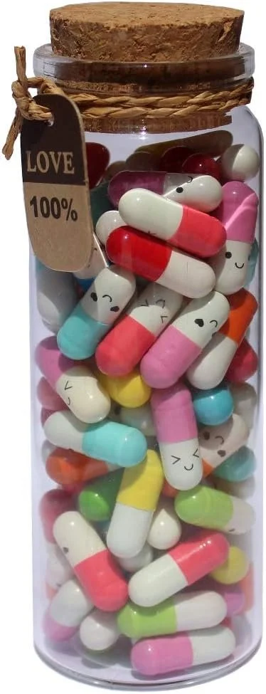 90pcs Capsule Notes Letter in a Bottle - Valentine's Day Gifts for Him Her