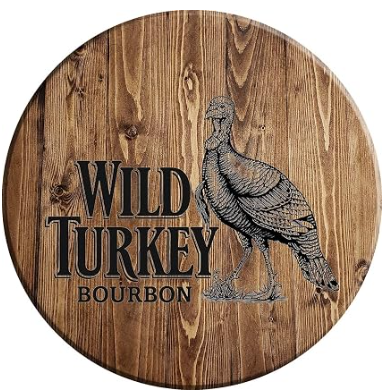 Wild Turkey Bourbon Inspired by Whiskey Barrel 18 Inch Bar Sign Home Bar Decor
