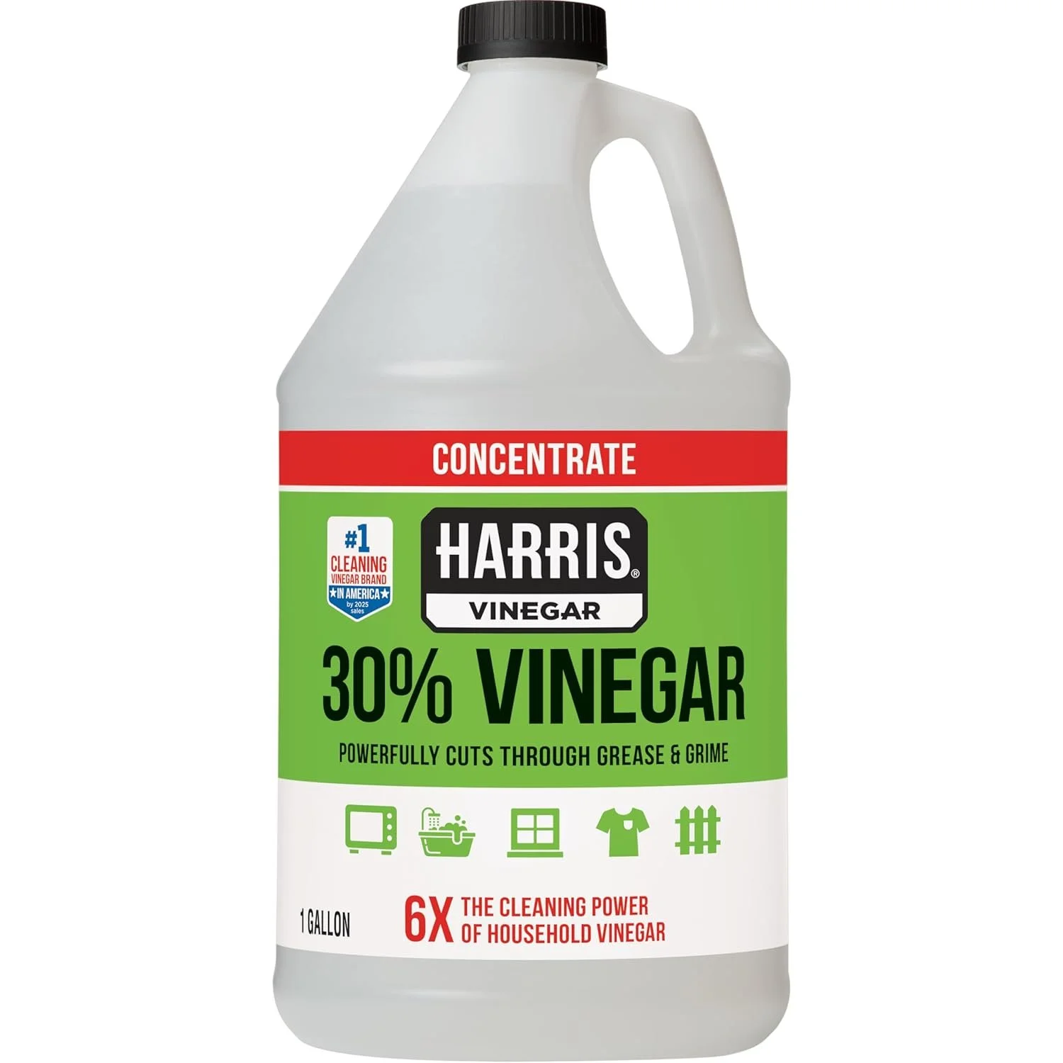 HARRIS 30% Vinegar Concentrated Extra Strength — All Purpose Cleaner for Home, Garden & Patio - Great for pet friendly weed control.