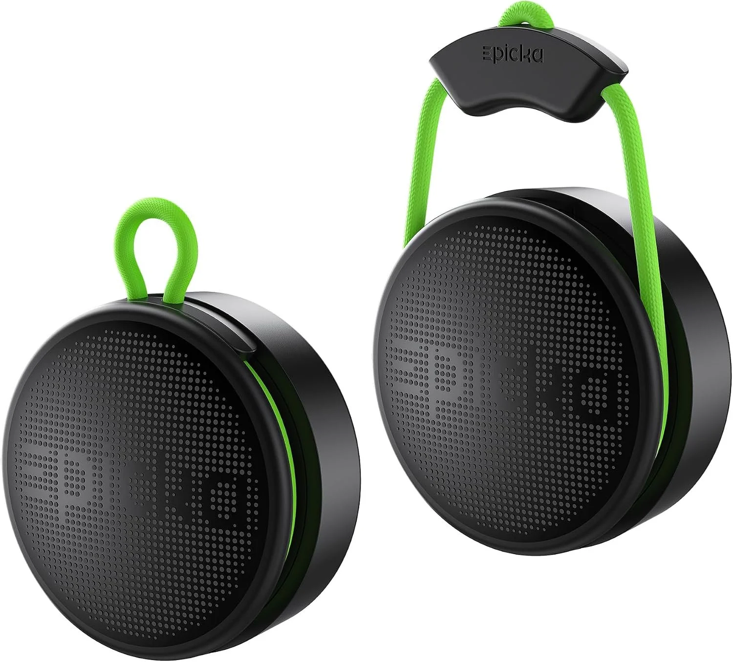 Epicka Tracker Tags with Adjustable Strap, 2-Year Battery, 2 Pack, Black | Works with Apple Find My (iOS Only), IP67 Waterproof, NFC-Enabled Item Finder for Keys, Luggage, Bikes, and Pets