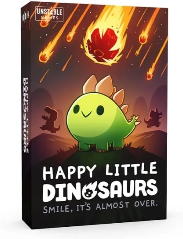Unstable Games Happy Little Dinosaurs Board Game - Funny Card Game for Adults and Kids - Family Board Games for 2-4 Players, Ages 8 and Up, From the Creators of Unstable Unicorns and Here to Slay