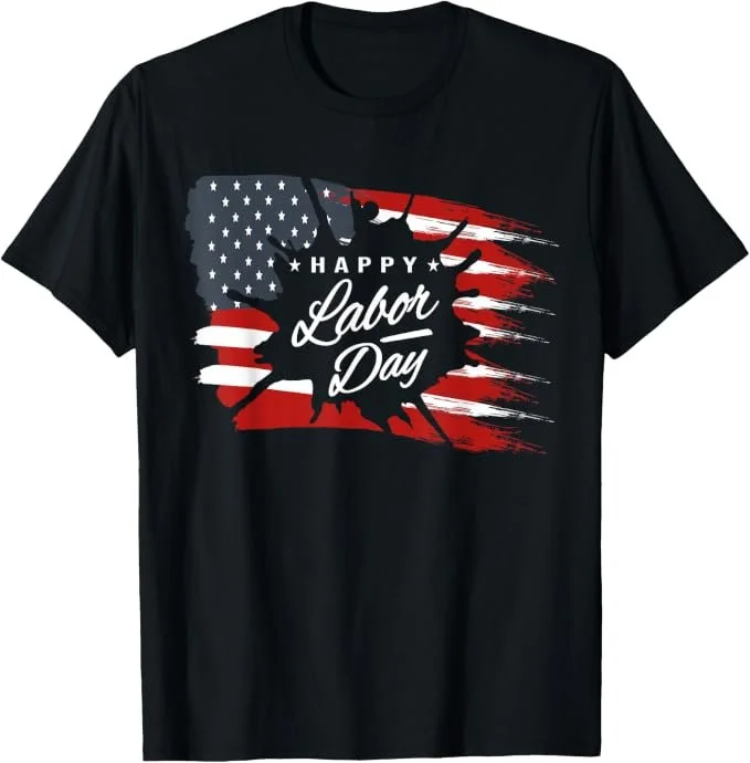 Happy Labor Day Gift American Flag T-Shirt