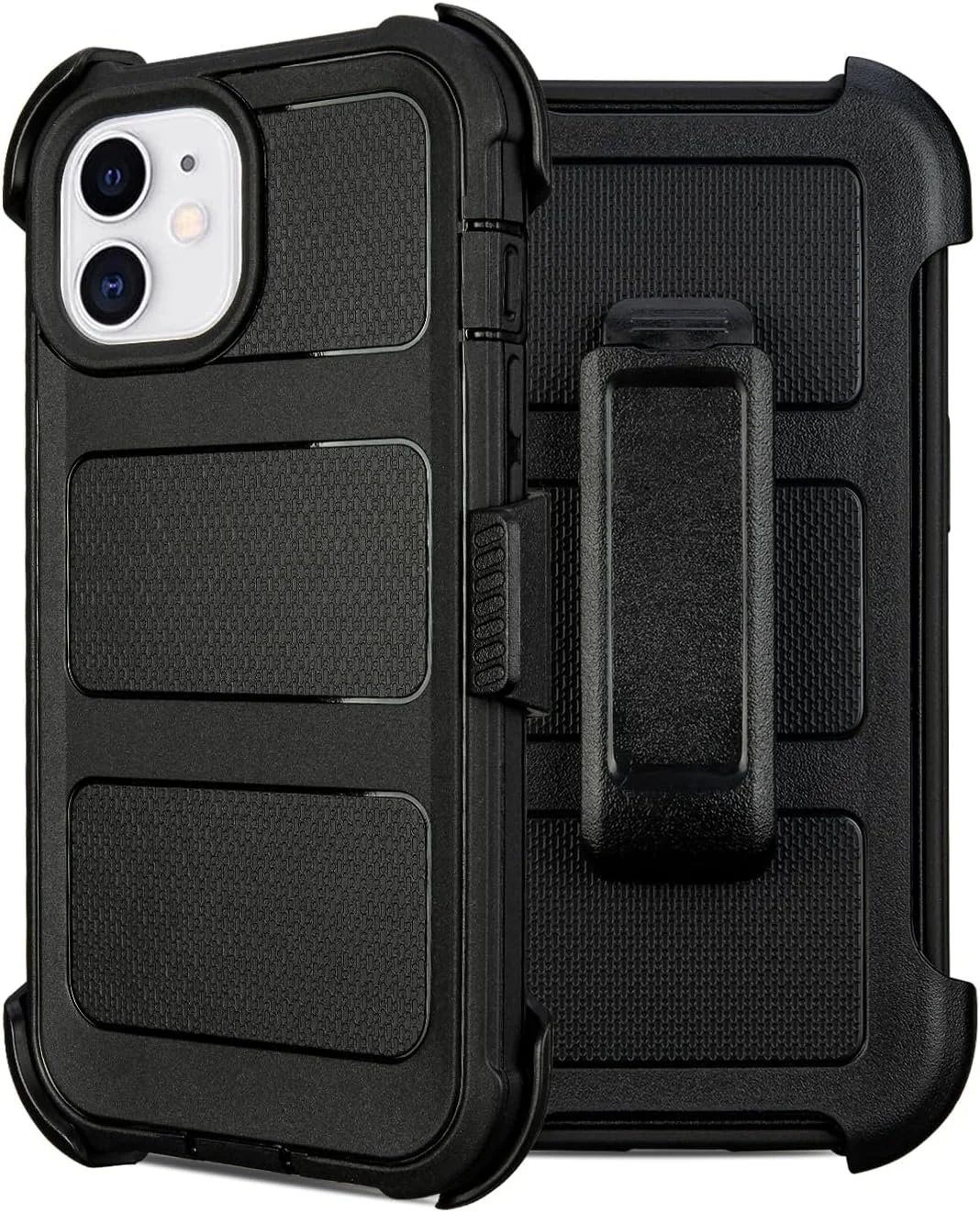 for Defender Case iPhone 12 Case Belt Clip Holster Heavy Duty Kickstand | Rugged Phone Case iPhone 12 Cover with Dustproof Port Protection for iPhone 12 Case Protective Work Outdoor Shockproof Black