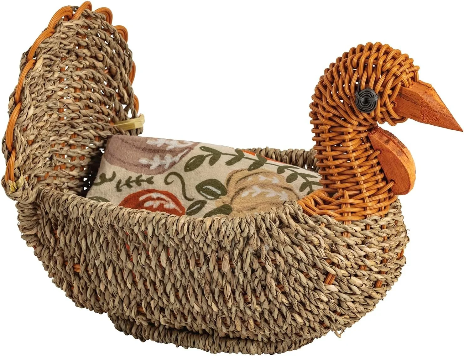 Mud Pie Thanksgiving Turkey Basket & Towel Set