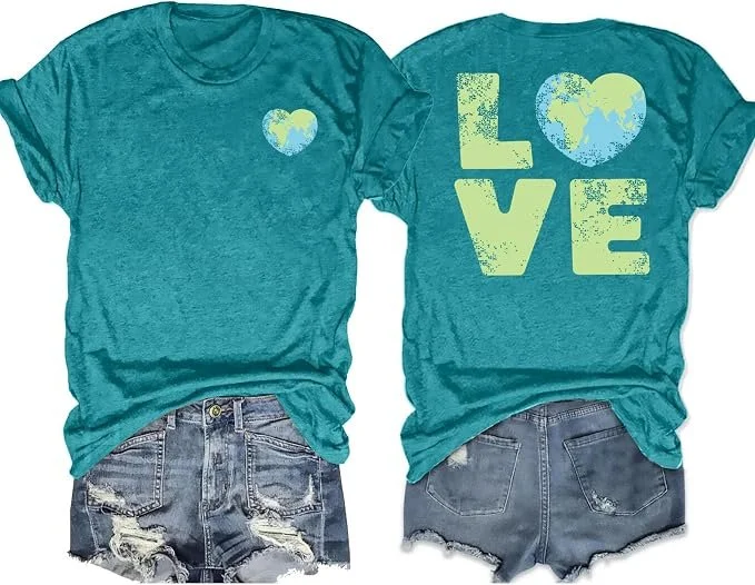 Earth Day Shirt Women Every Day Earth Day Shirt Environmental Graphic T Shirt Casual Tee Tops