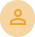An orange circle icon on a white background.