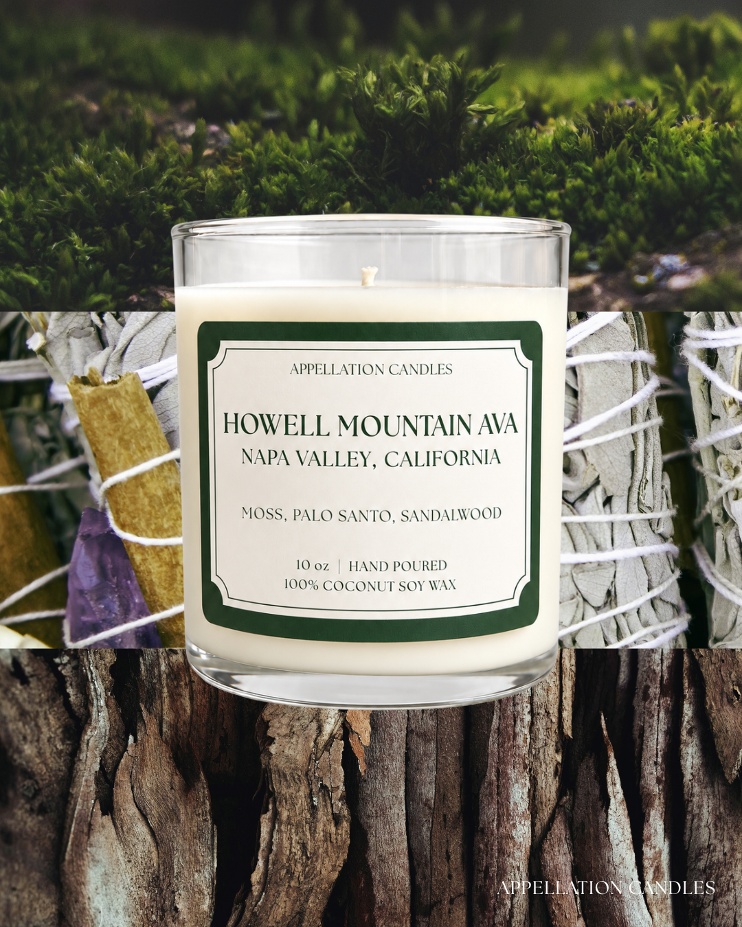 Howell Mountain AVA Candle - Moss, Palo santo, Sandalwood