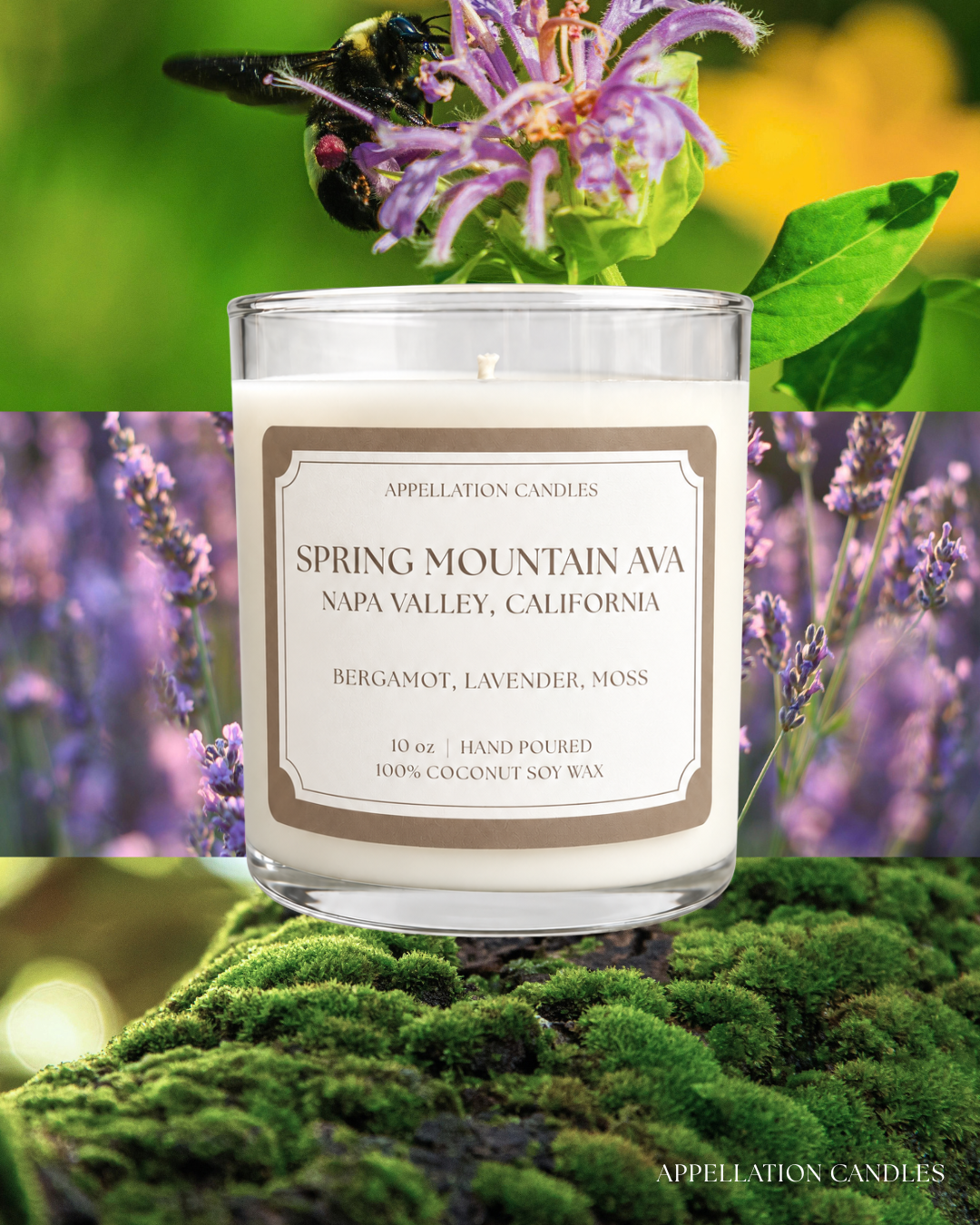 Spring Mountain AVA Candle - Bergamot, Lavender, Moss