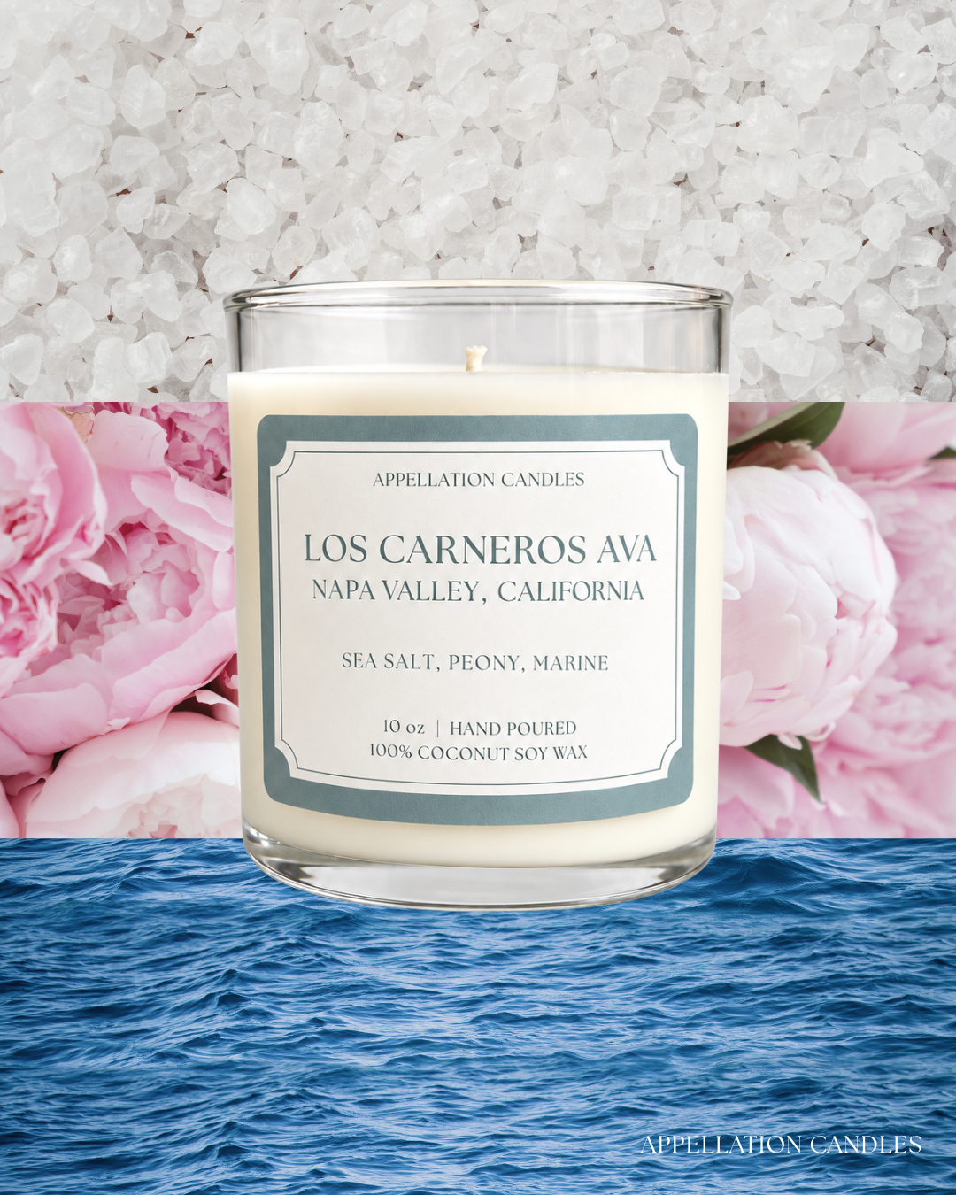 Los Carneros AVA Candle - Sea salt, Peony, Marine