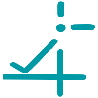 a check mark icon