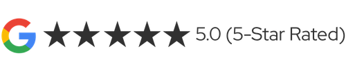 Google 5-star rating badge for Back Mechanics mobile massage therapy on the Eastside.