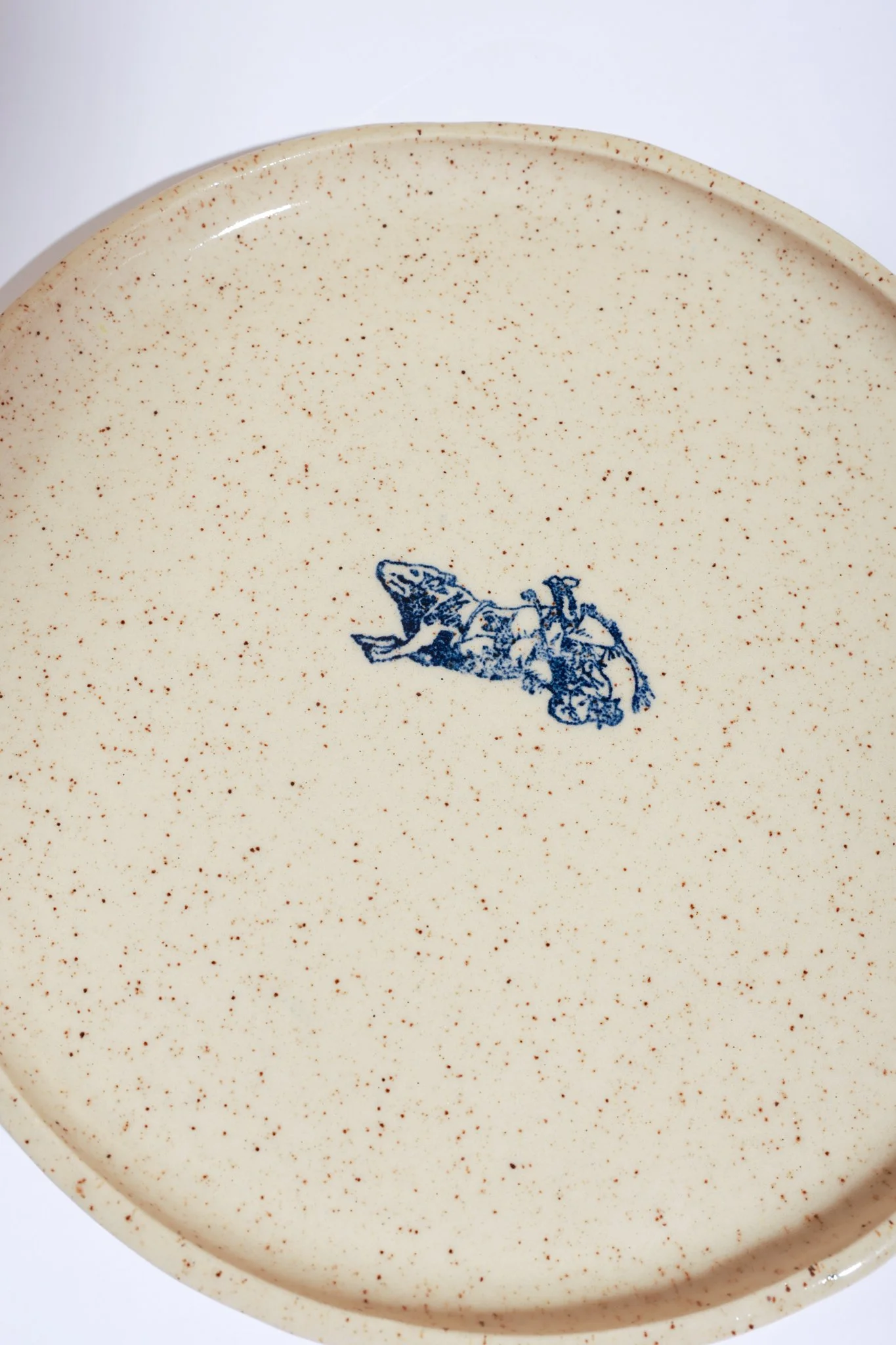 Speckled Bucking Bull Plate