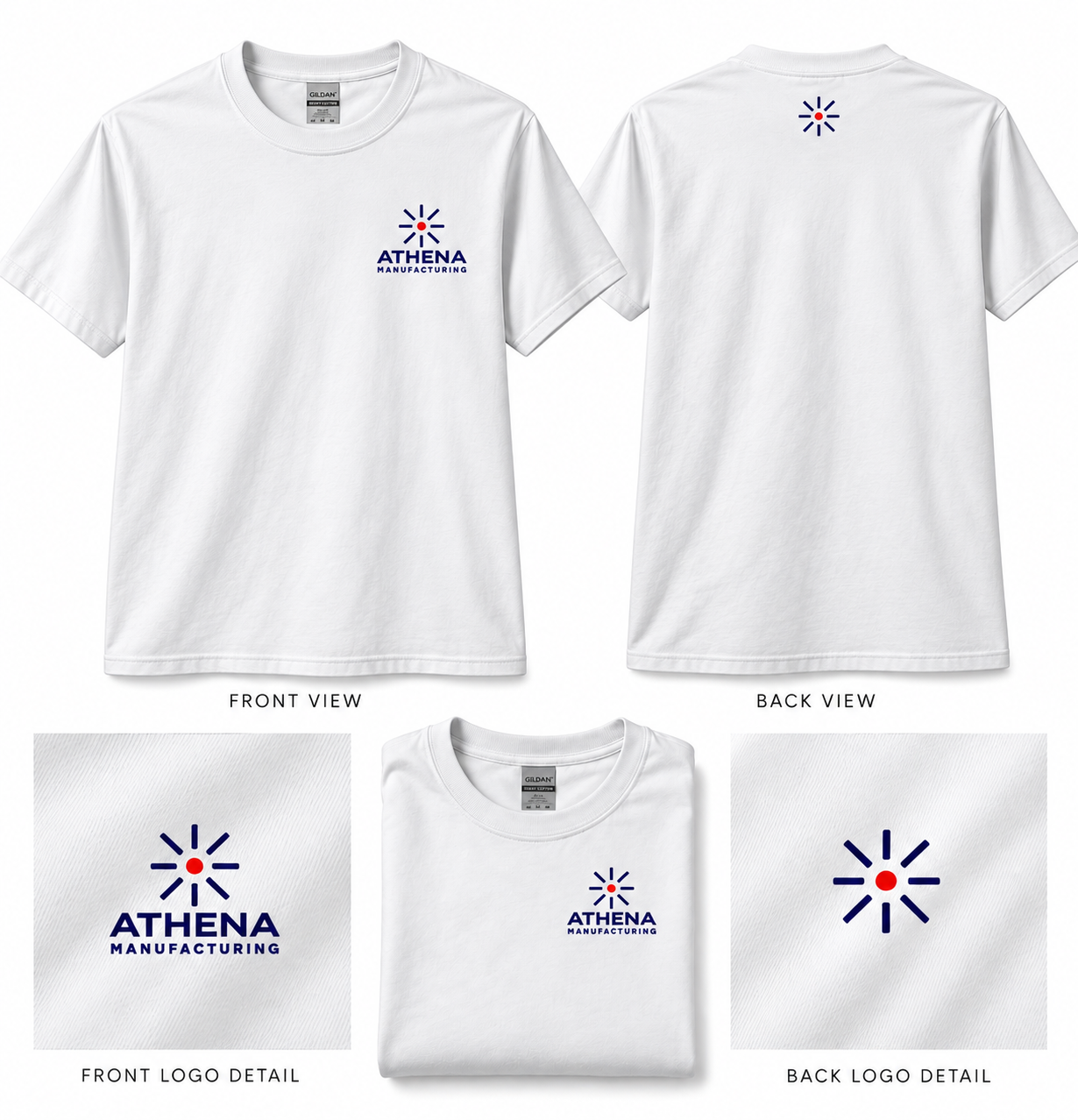 White Athena Tee