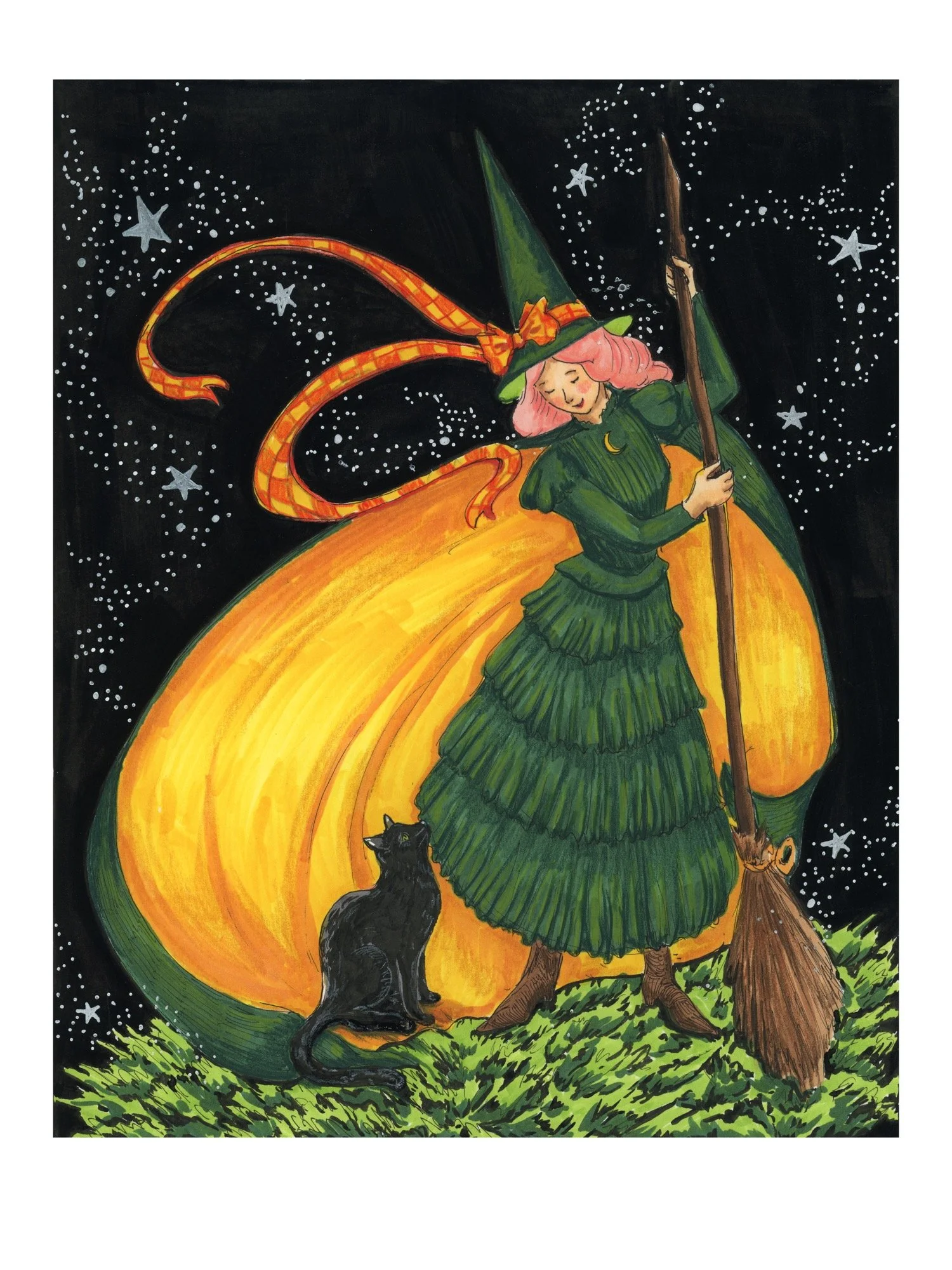 Under Her Cape Archival Print
