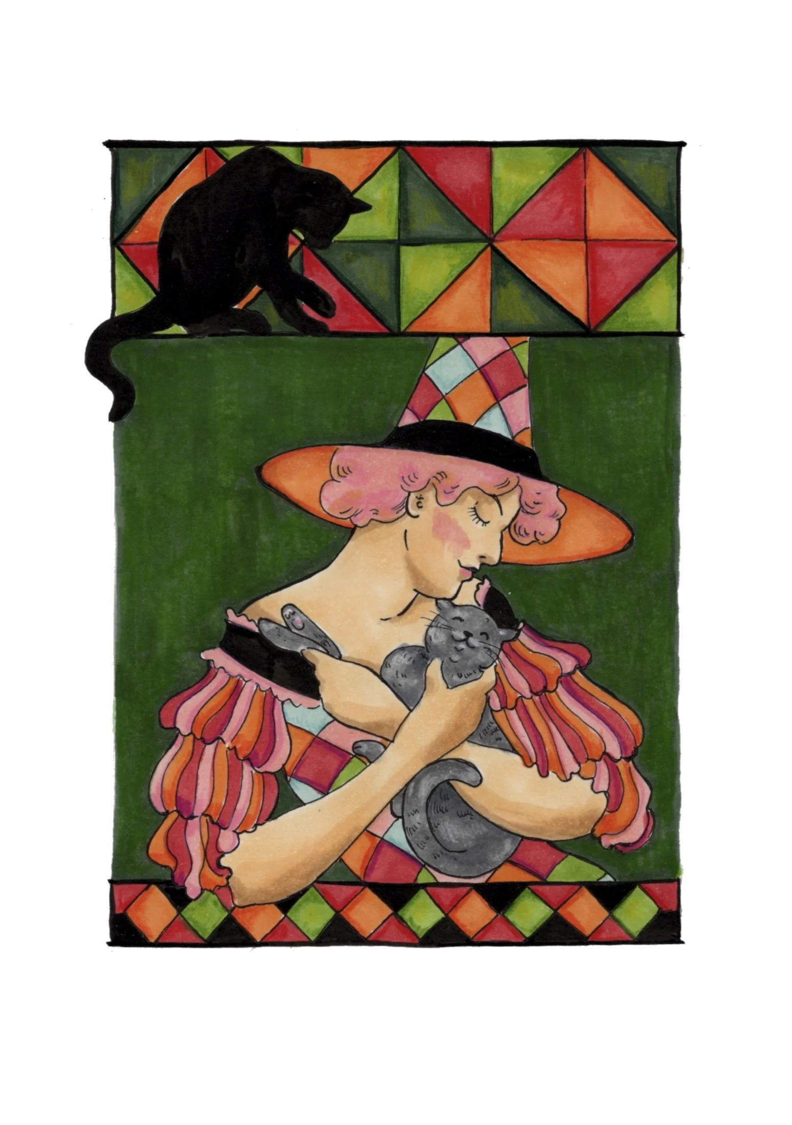 The Grey Cat Archival Print