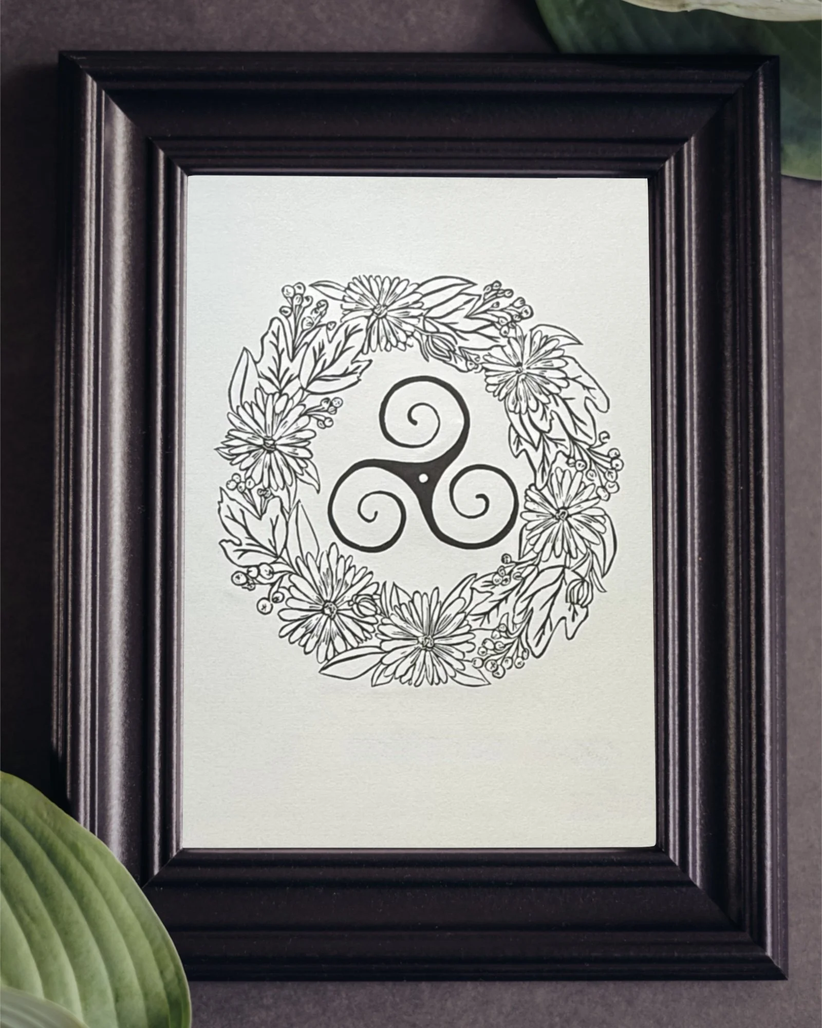 Crown of Samhain Linocut Print