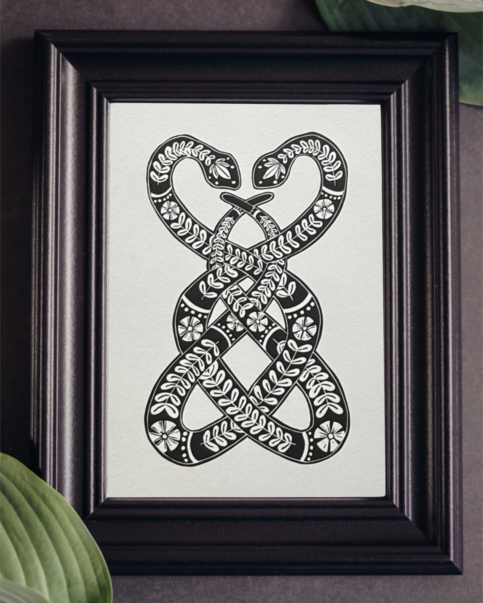 Forever Entwined Linocut Print