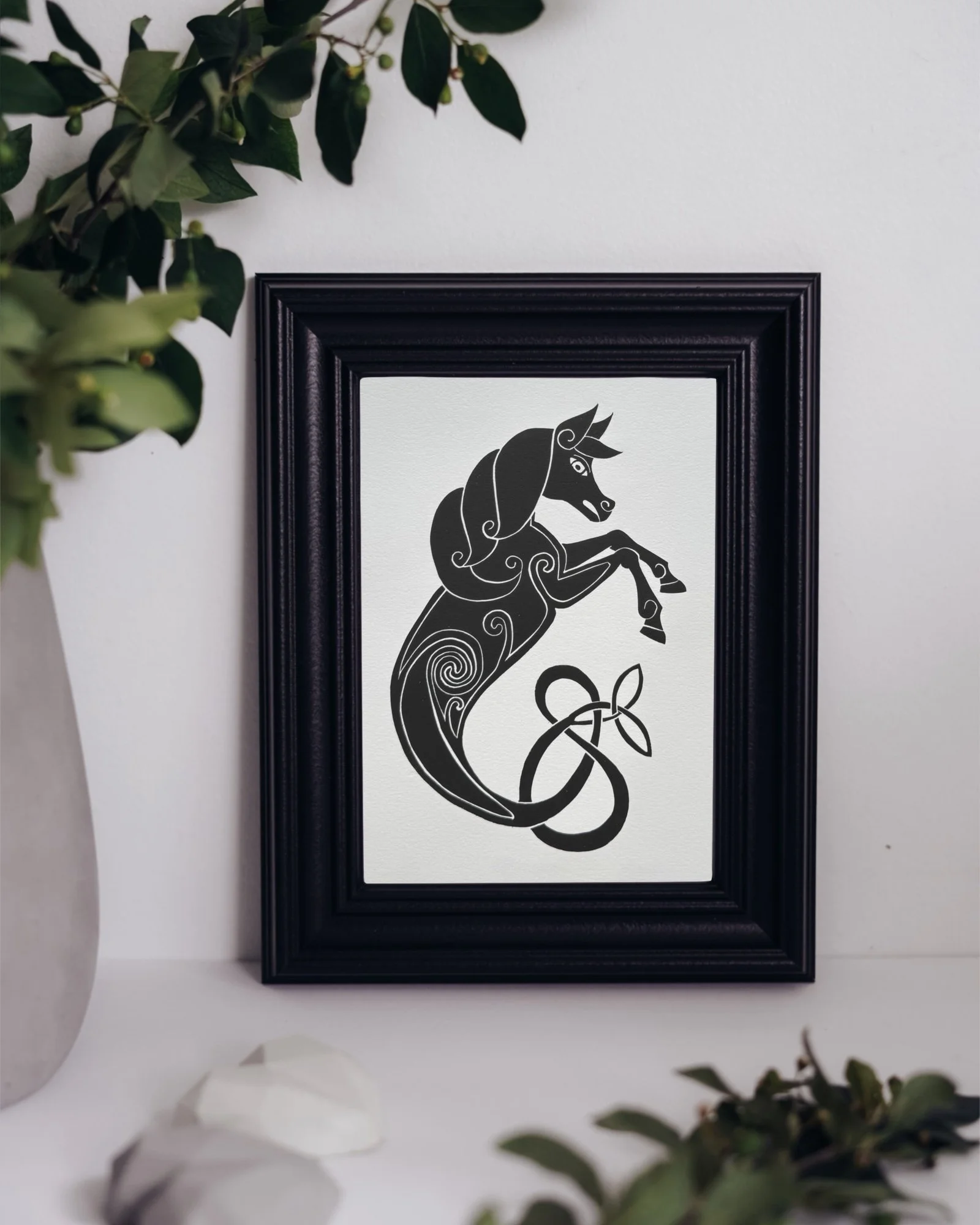 The Kelpie Linocut Print