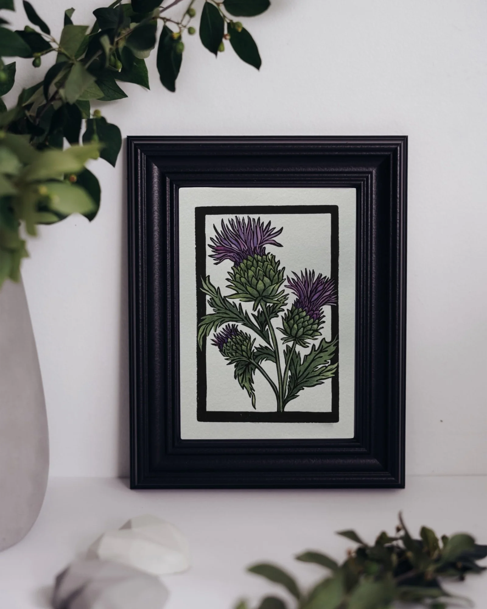 Thistle Watercolor Framed.jpg