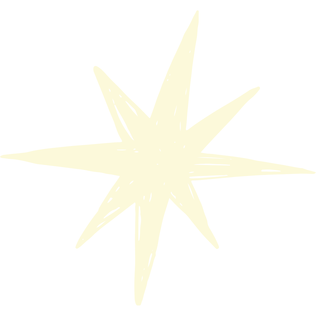 A cream-colored five-point star with elongated and pointed tips on a black background.