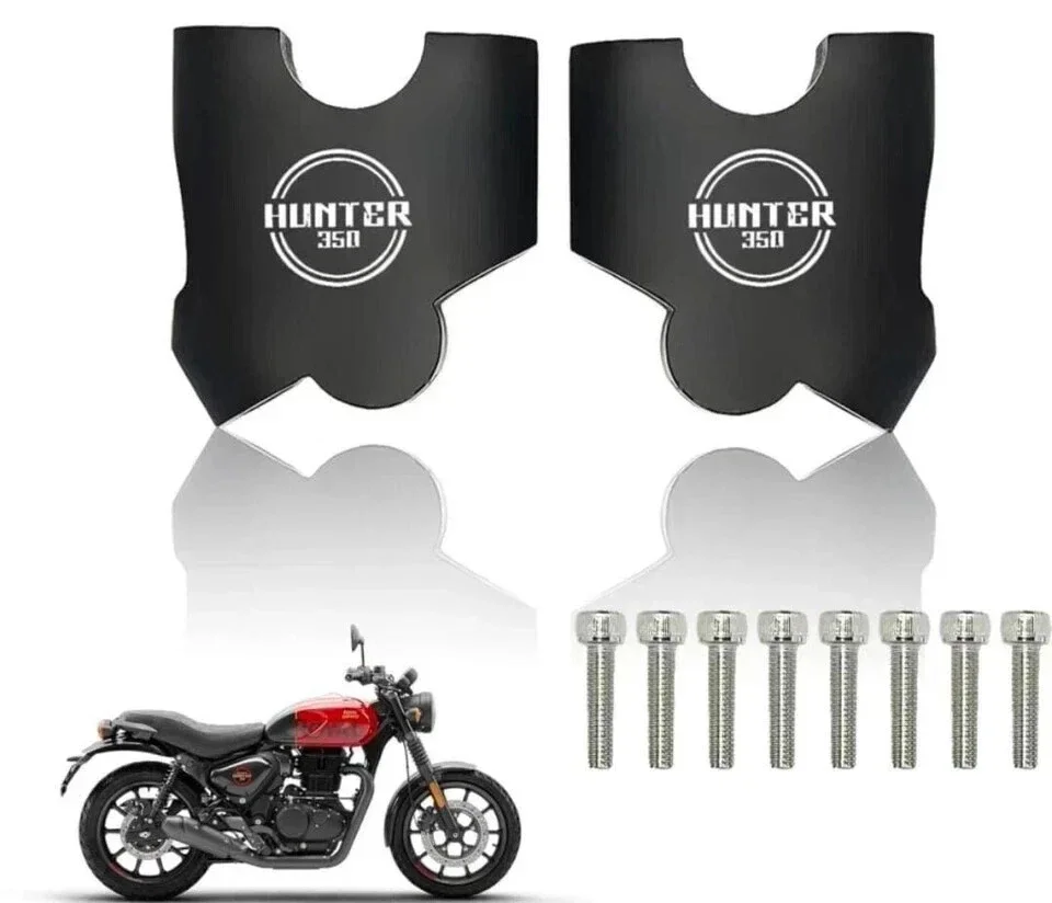 Royal Enfield Hunter 350 Handle Bar Riser Angled Mount Clamp Black