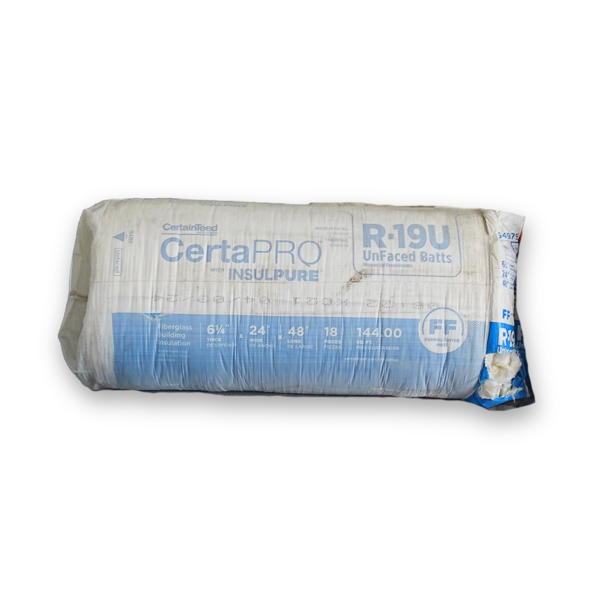 CertainTeed CertaPRO® R-19 Unfaced Fiberglass Batt Insulation
