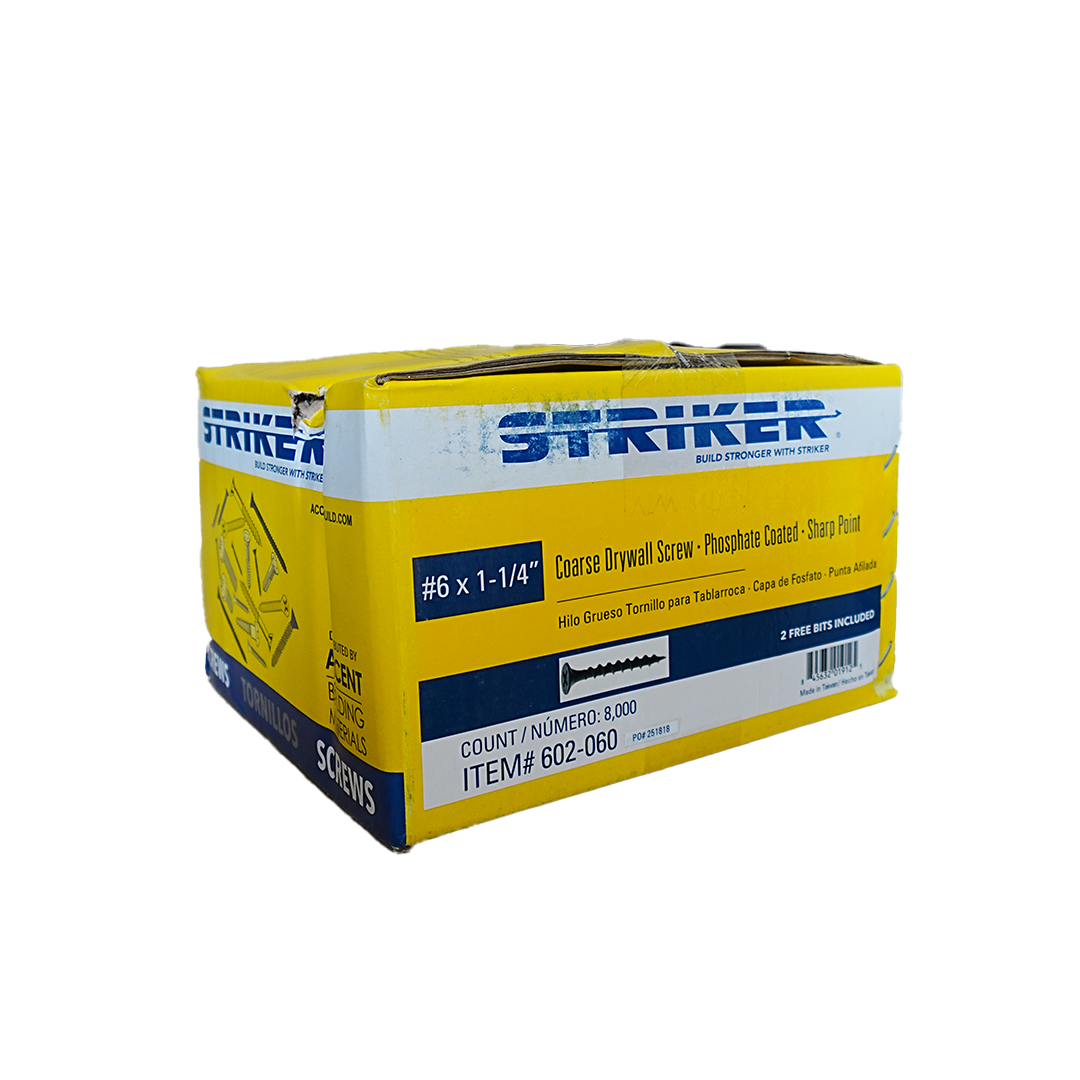 STRIKER® #6 x 1-1/4 in. Coarse Thread Drywall Screws