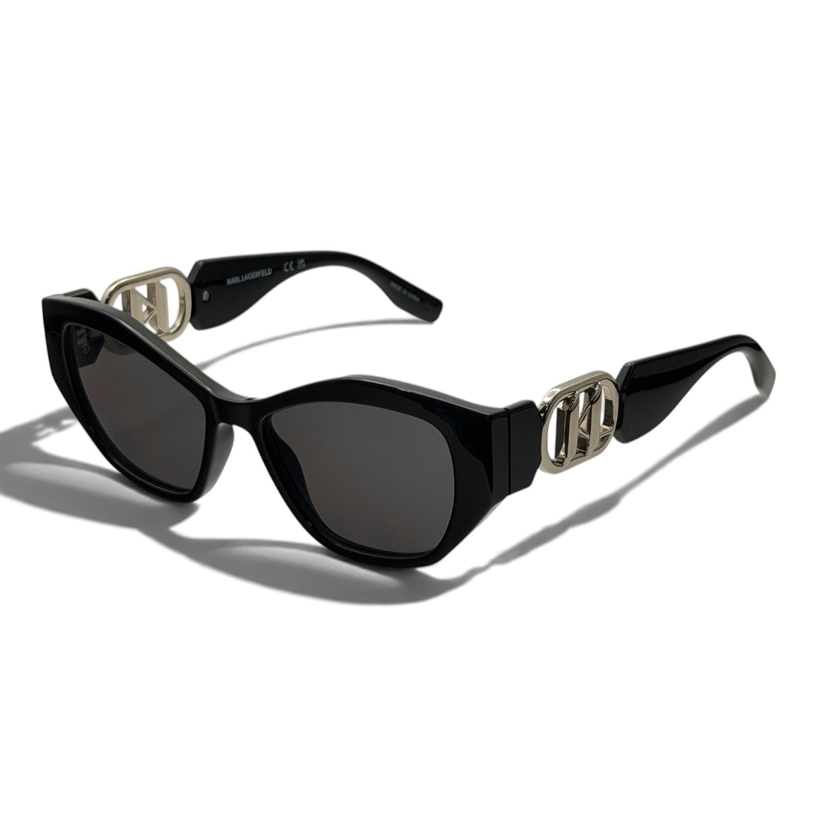 Karl Lagerfeld KL6086S-001 Black Sunglasses with Grey Lenses (Sample Final Sale)