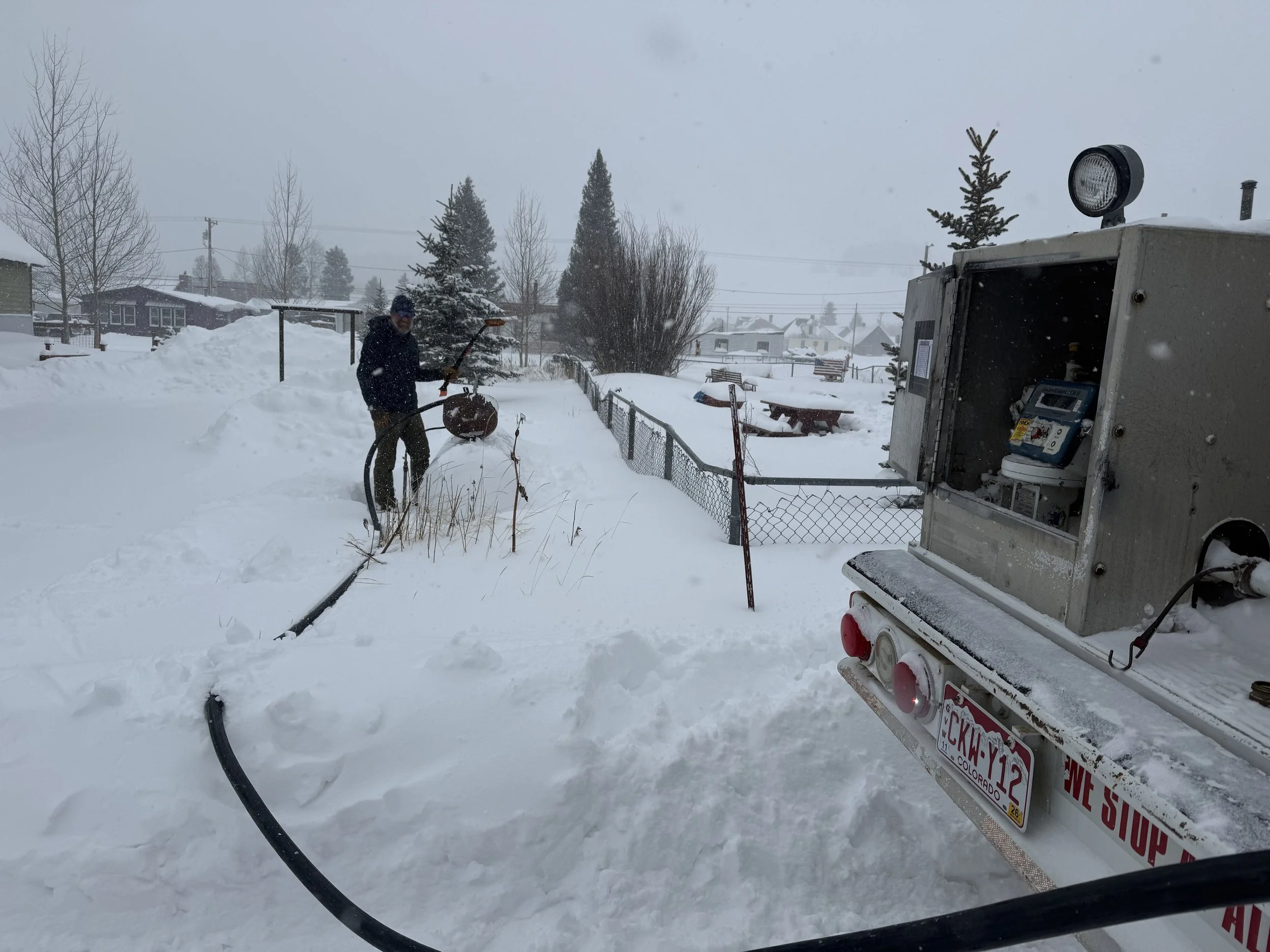 delivering propane in a snowy enviroment