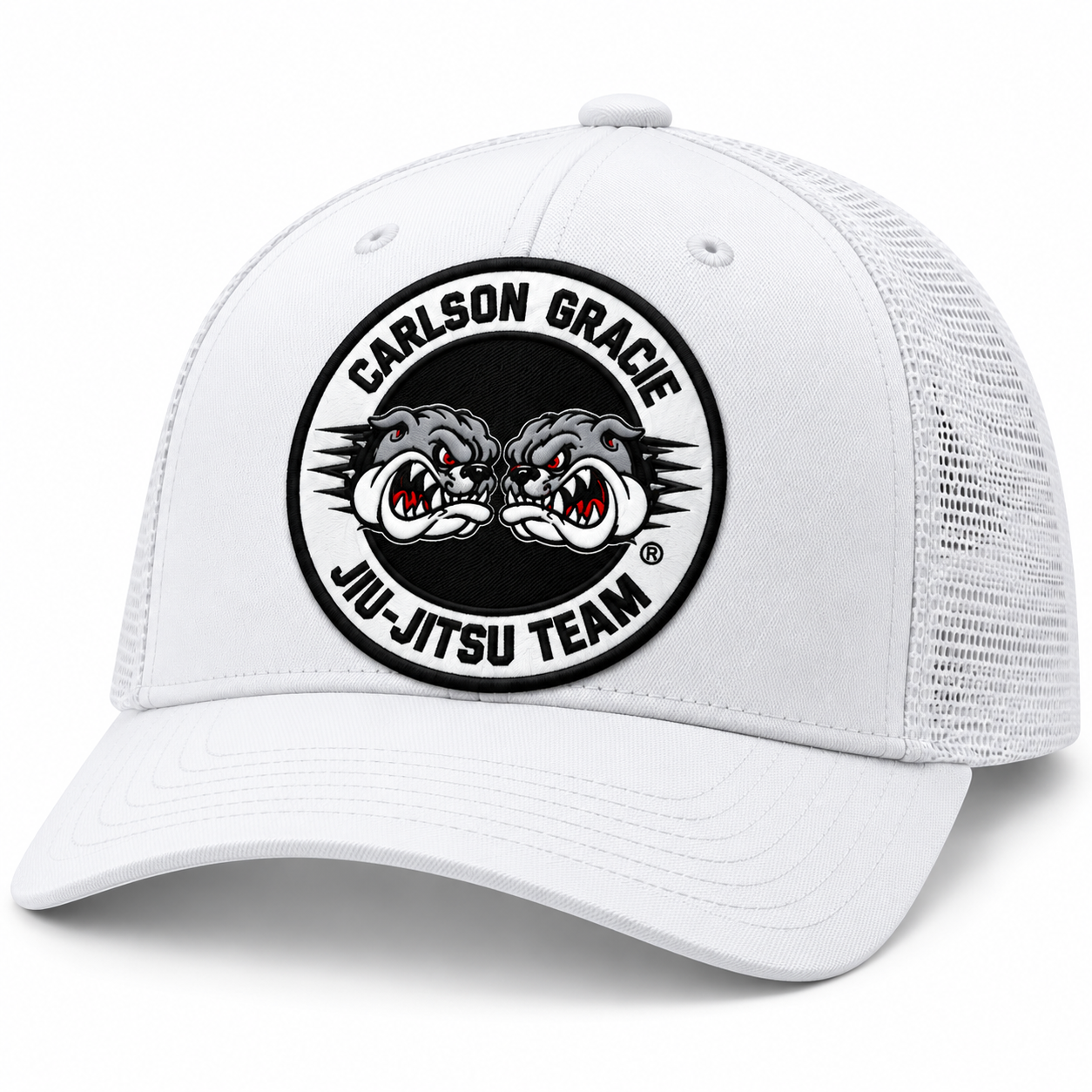 Carlson Gracie Jiu-Jitsu Trucker Cap White.png