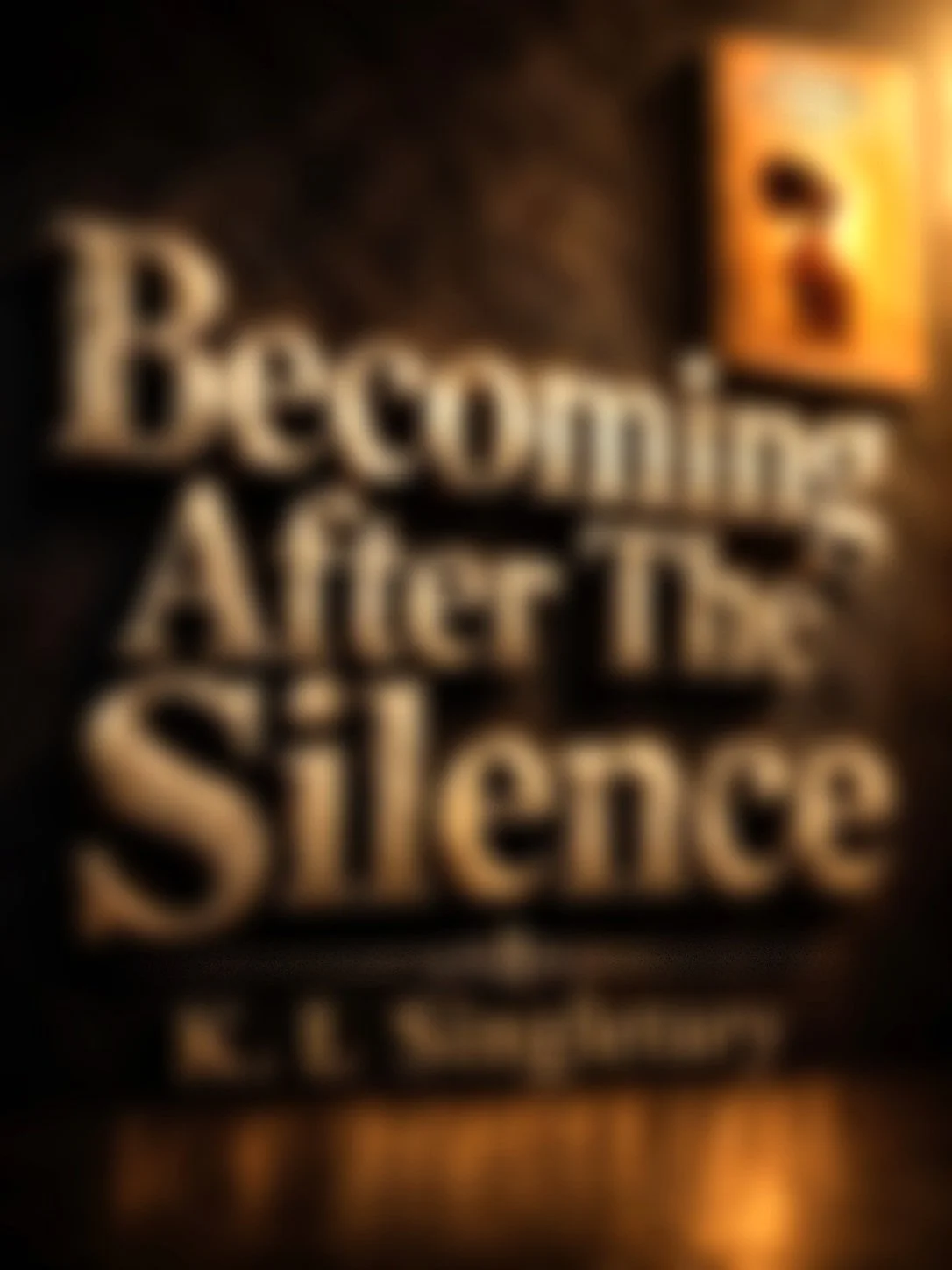 Blurry sign that reads "Becoming A Better Slicer" and a small orange-colored tag or card in the background.