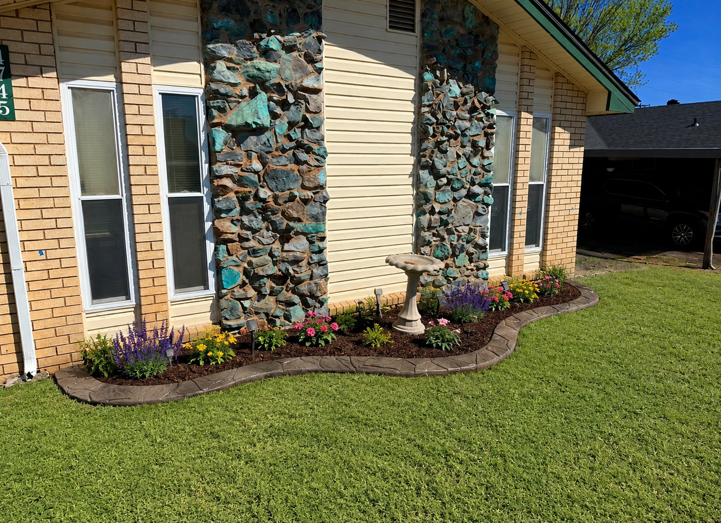 Custom landscape design and install around Chickasha, Ok and surrounding areas!