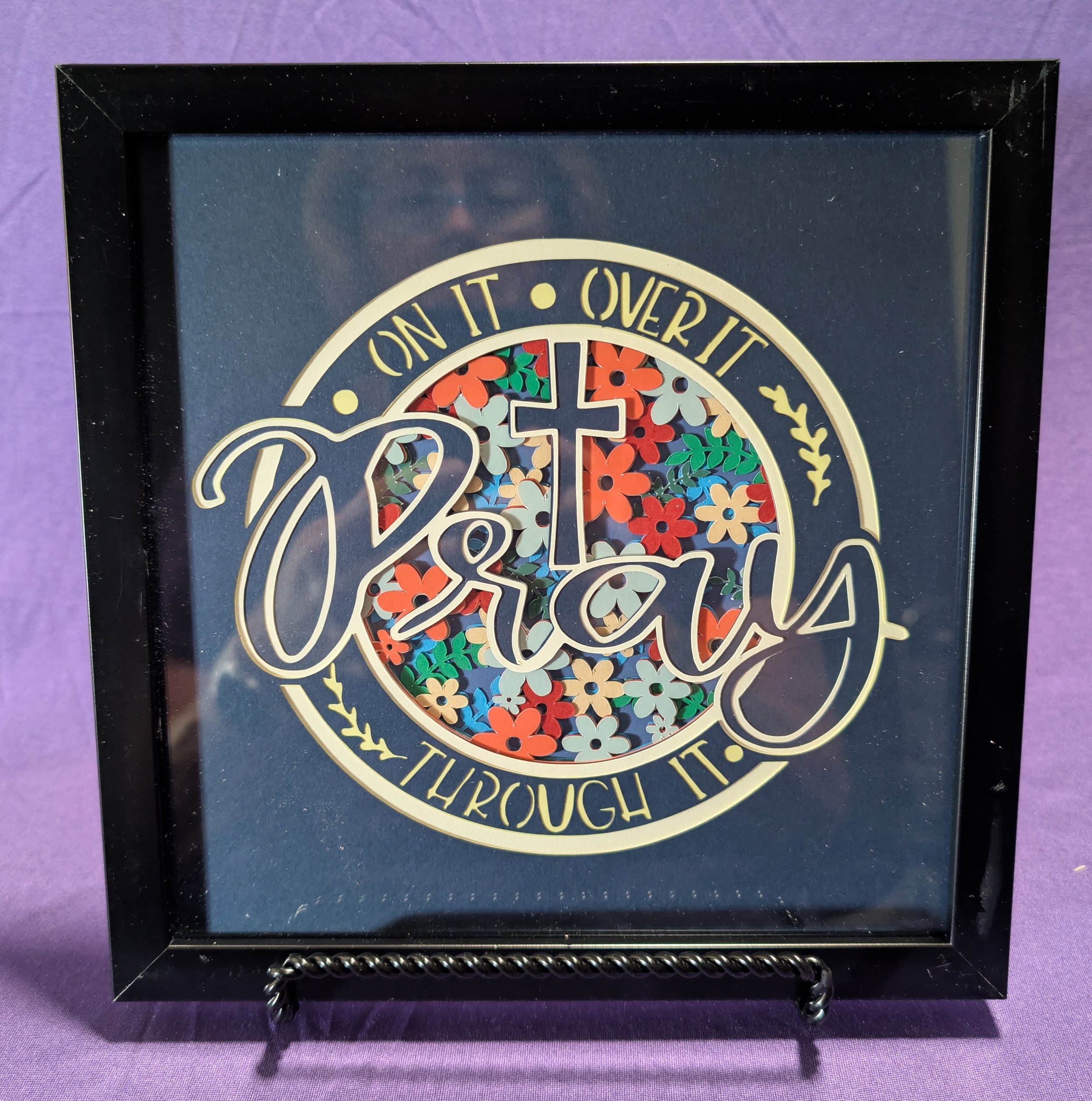 Inspirational 'Pray' Shadow Box