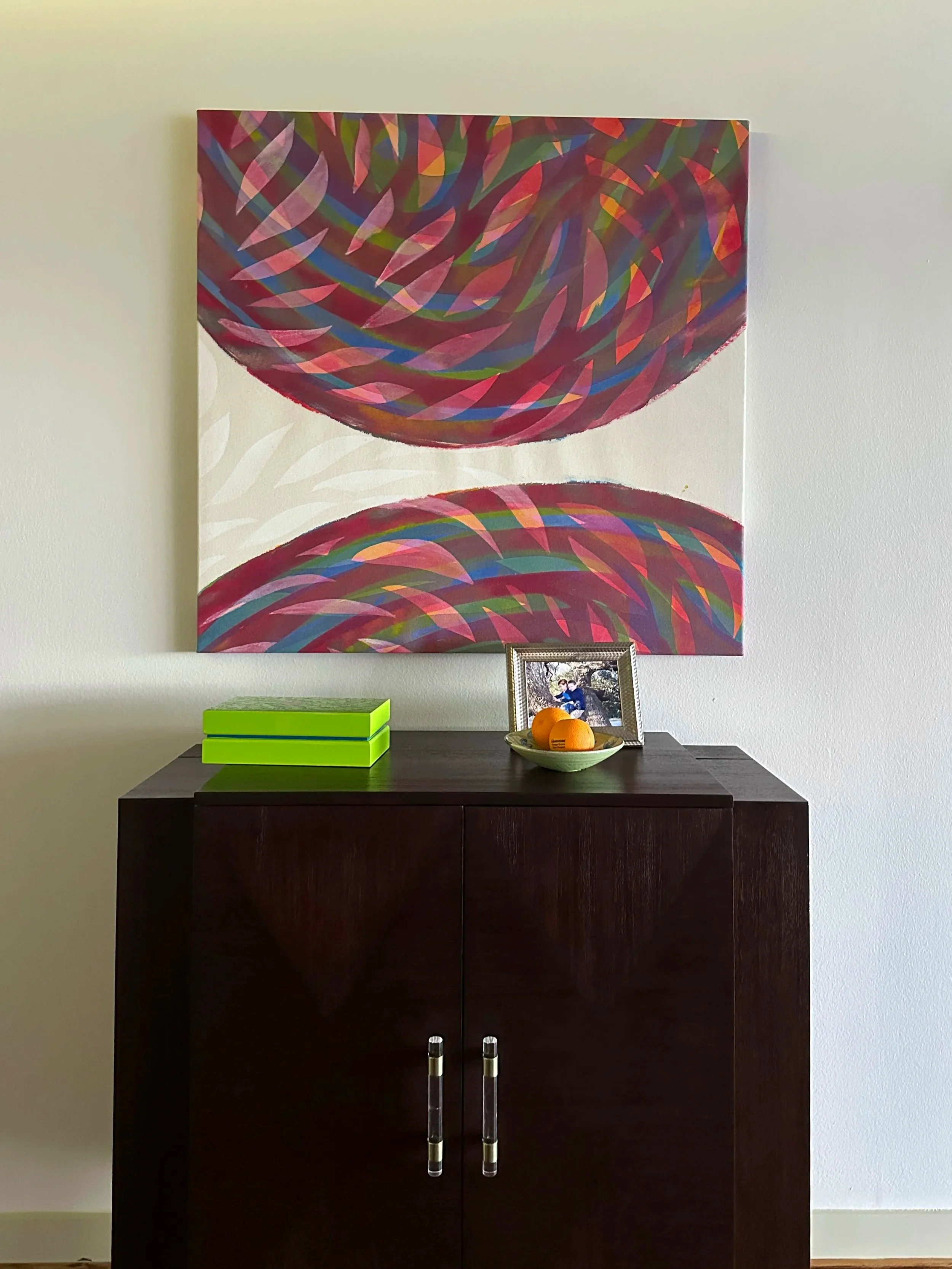 Pam Horsman painting, Glimpse, in situ
