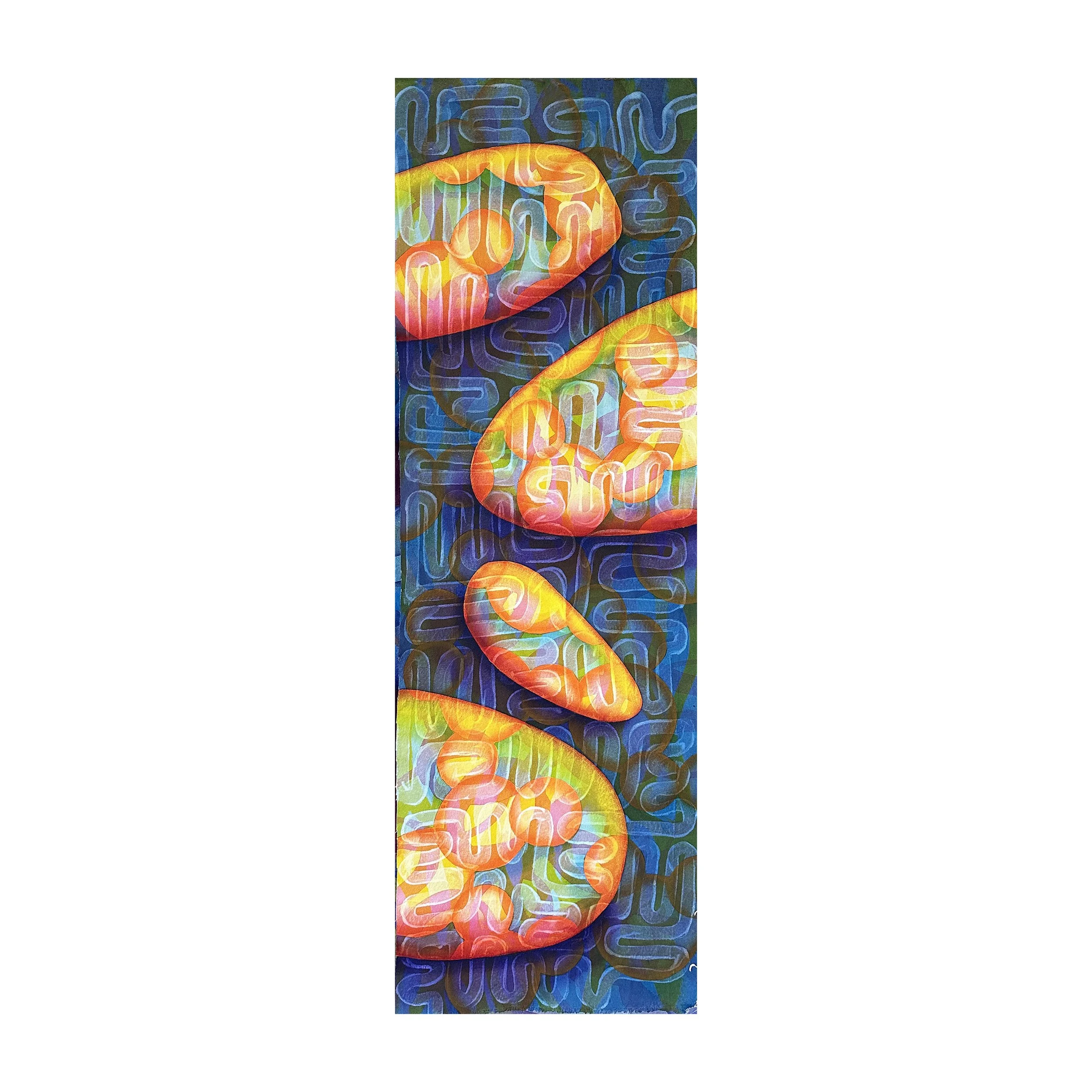 Boulders II (mounted on panel 48"x16")
