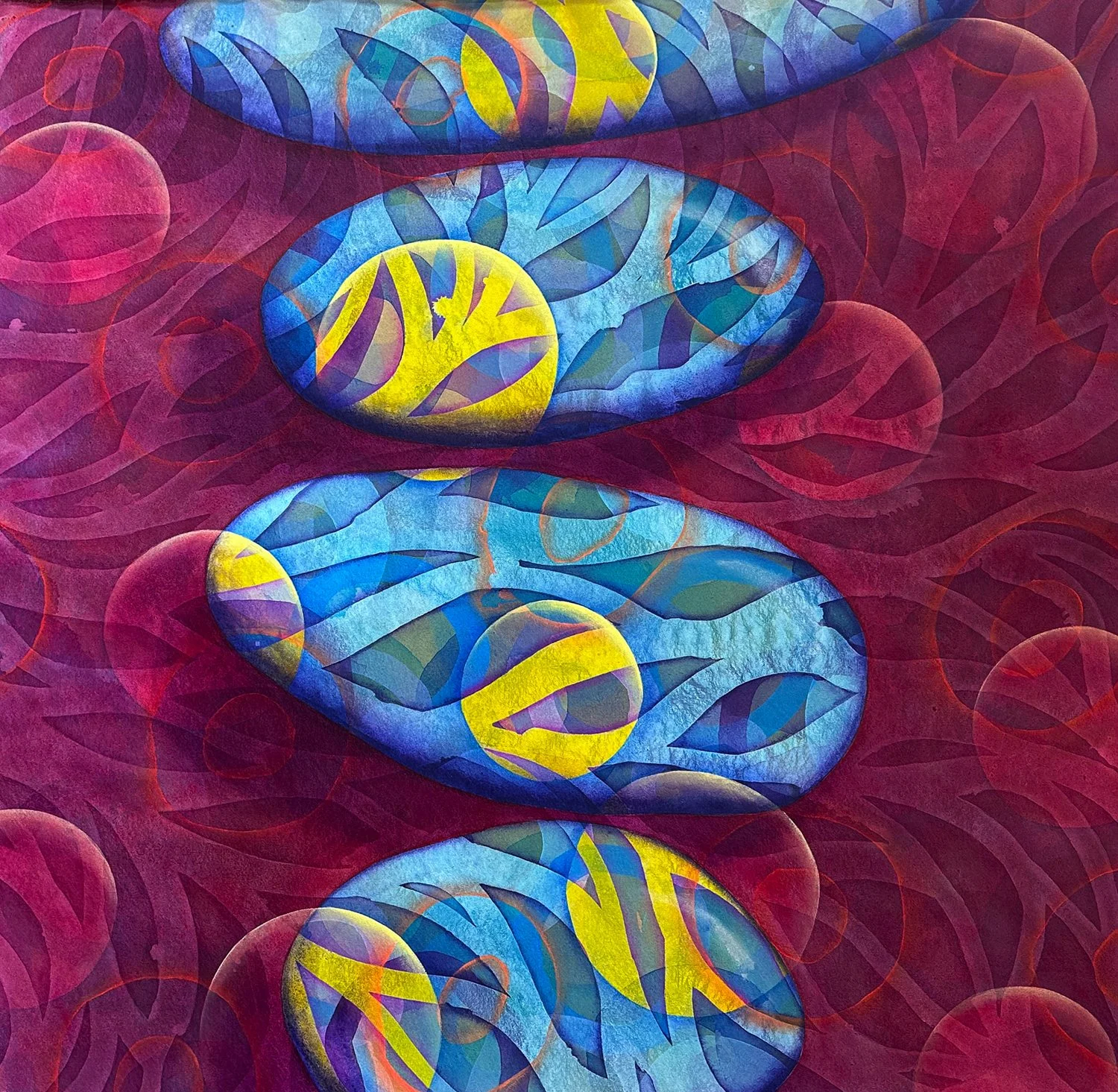 Twelve Moons (42"x42")