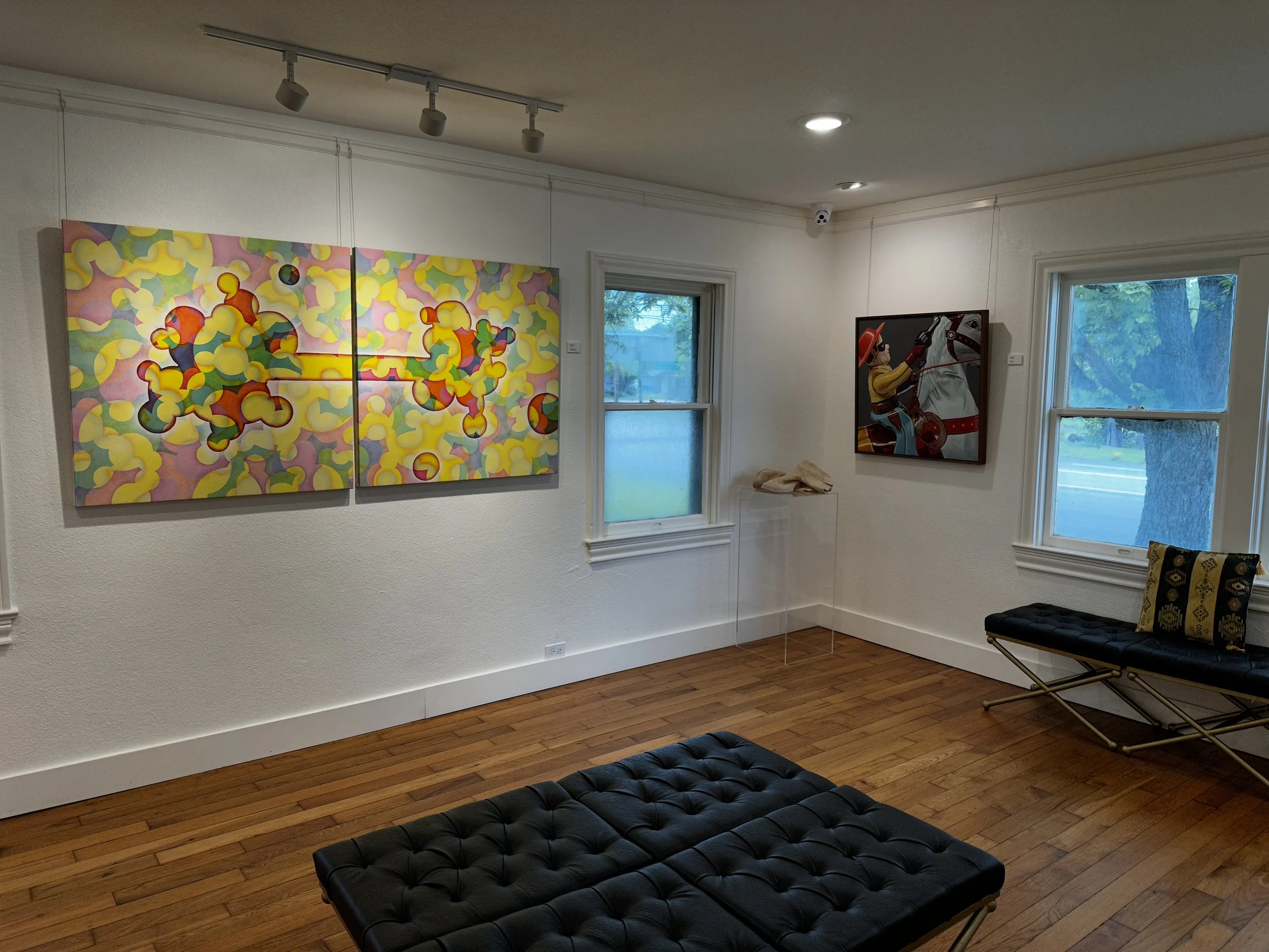 Pam Horsman painting, Twins at 505 Gallery