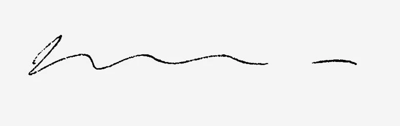 A simple black ink signature on a white background.