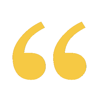 Yellow quotation marks on a black background