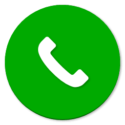Green circular icon with a white phone receiver symbol.